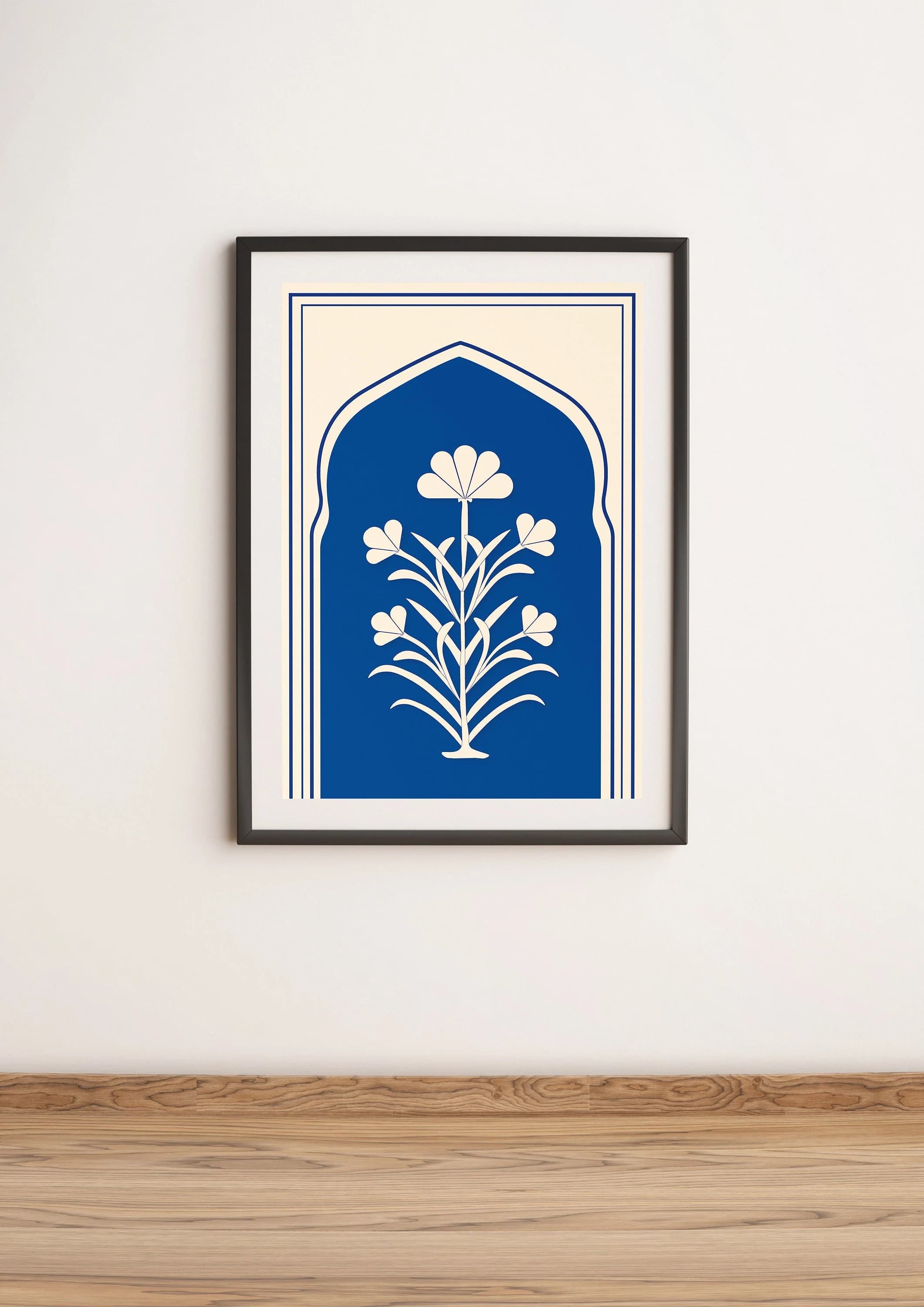 Jaipur Floral Art Print, Indian Architecture Inspired, Vintage Wall Decor, Digital Download