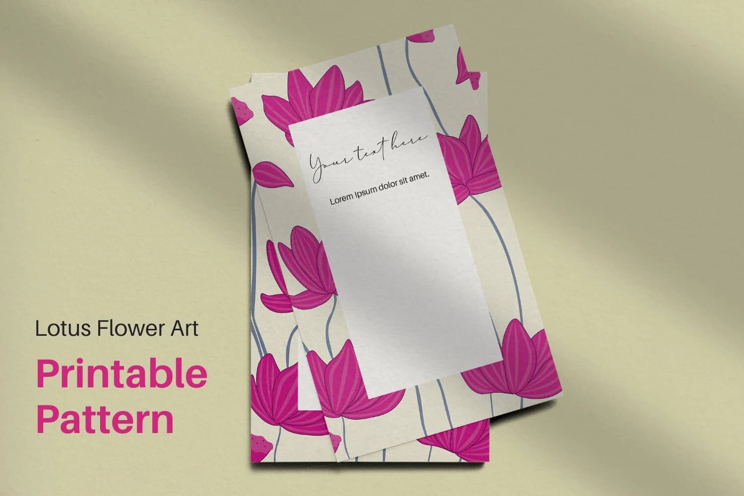 Lotus Flower Art Print: Indian Folk Pattern (Digital Download) - image 3