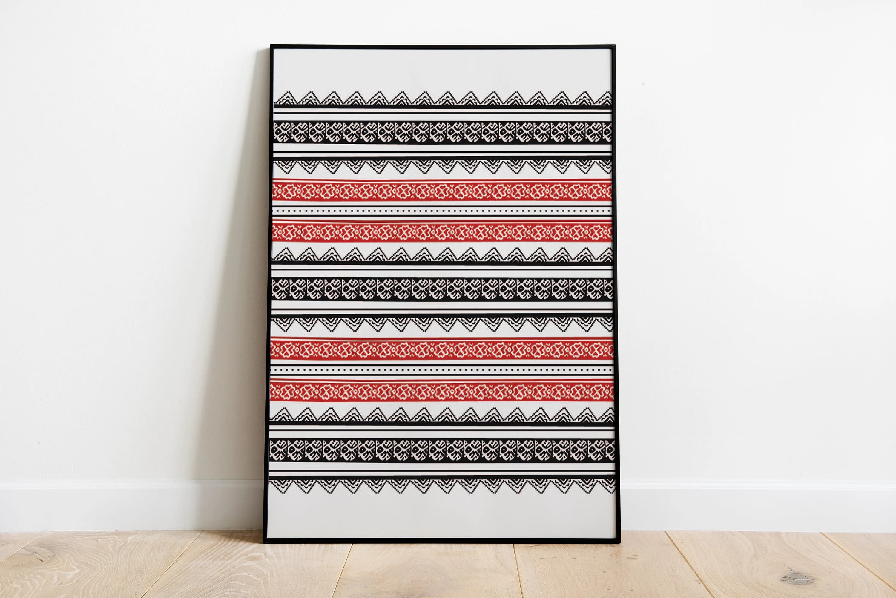 Indian Embroidery Inspired Digital Print: Traditional Indian Folk Art