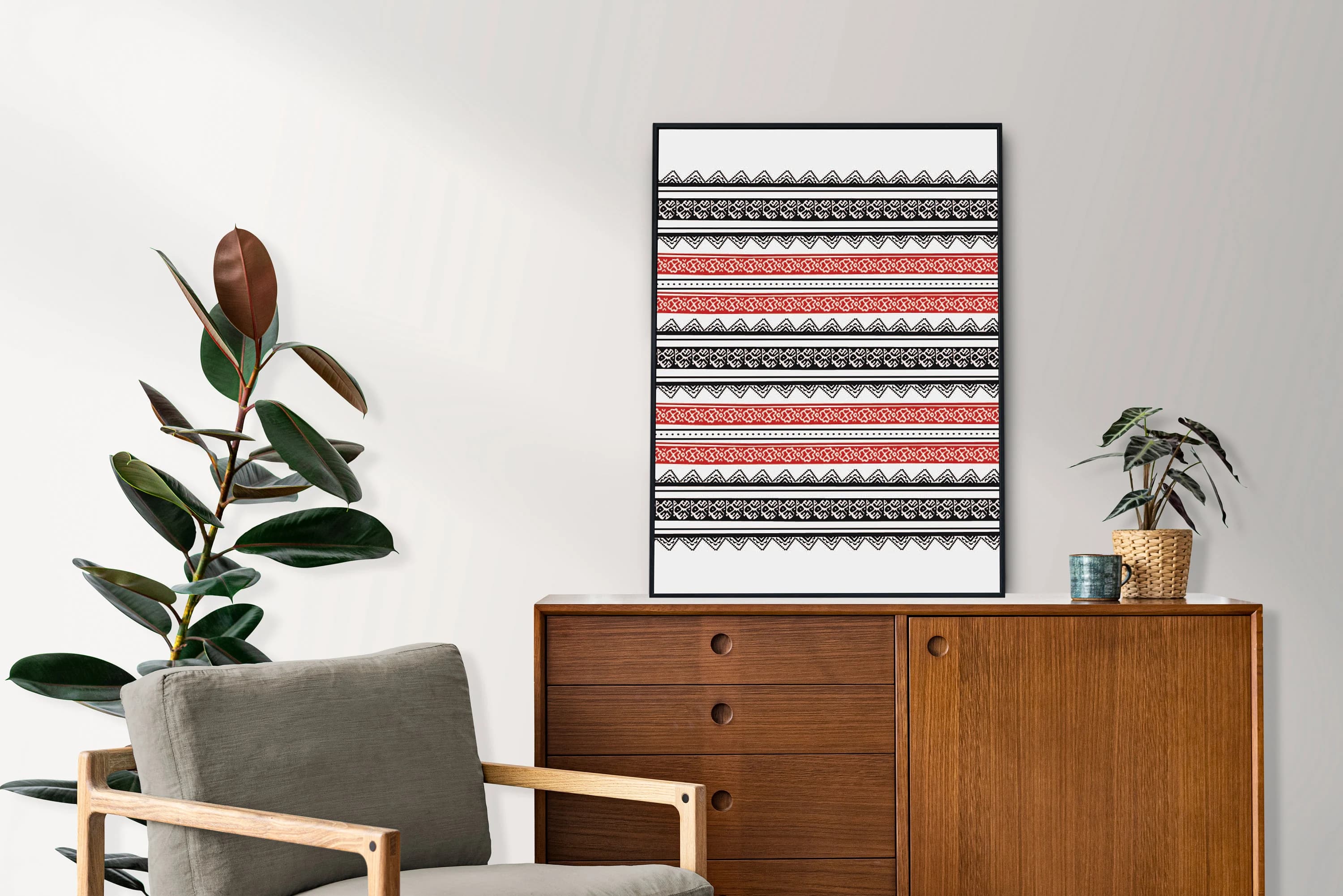 Indian Embroidery Inspired Digital Print: Traditional Indian Folk Art - image 5