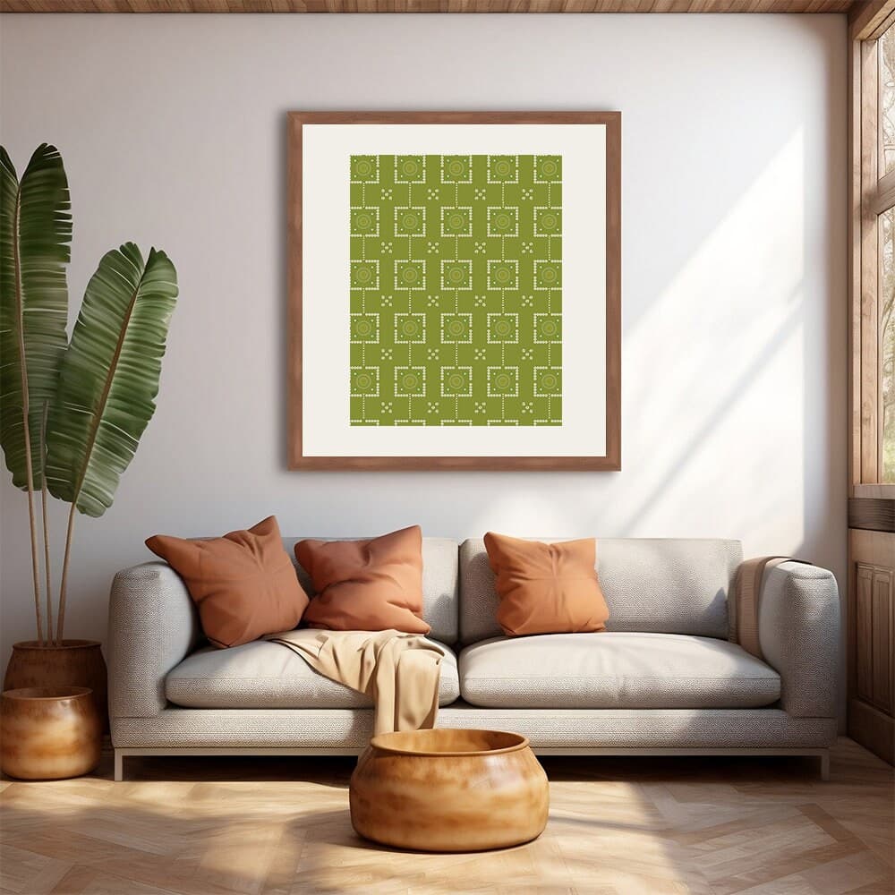 Indian Bandhani Pattern Art Print: Minimalist Folk Decor (Digital Download) - image 3