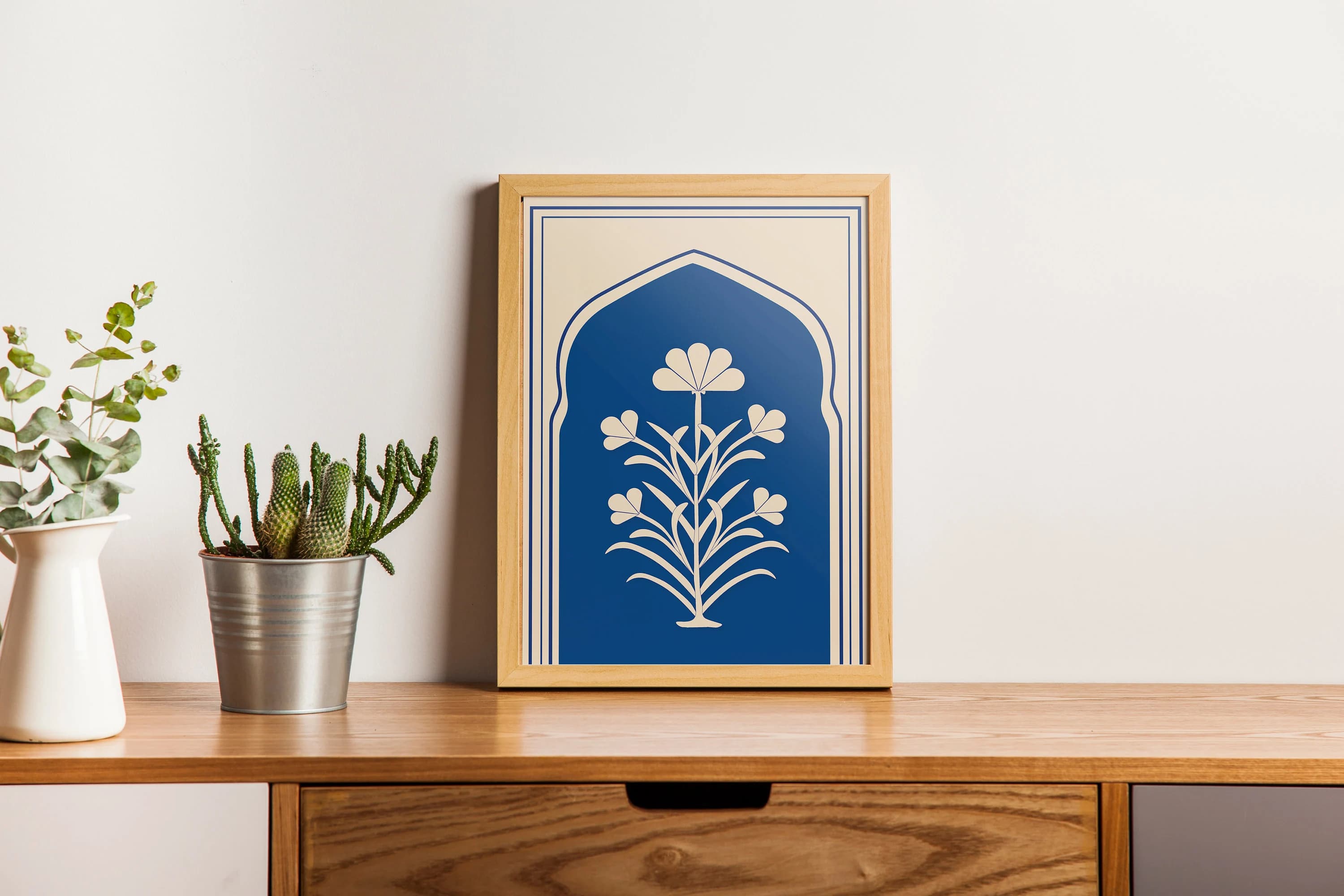 Jaipur Floral Art Print, Indian Architecture Inspired, Vintage Wall Decor, Digital Download - image 5