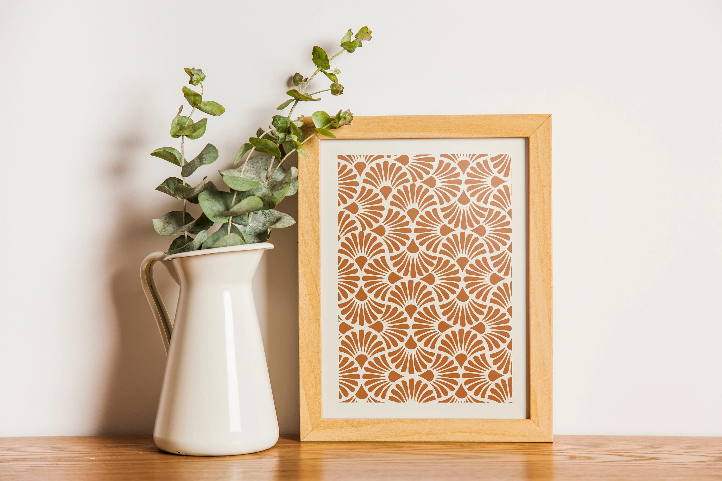 Geometric Flower Art Print: Indian Pattern Home Decor (Digital Download)