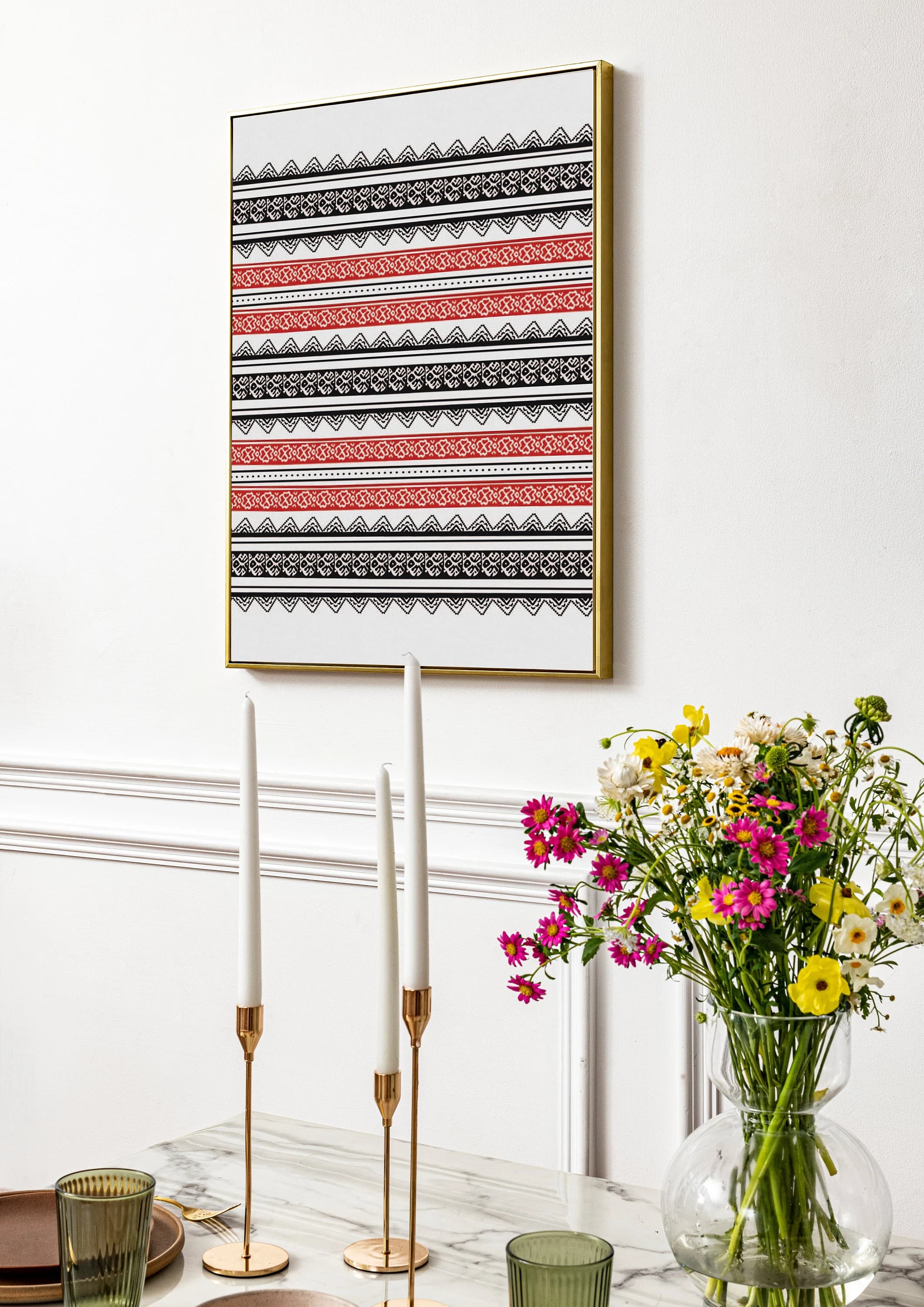 Indian Embroidery Inspired Digital Print: Traditional Indian Folk Art - image 4