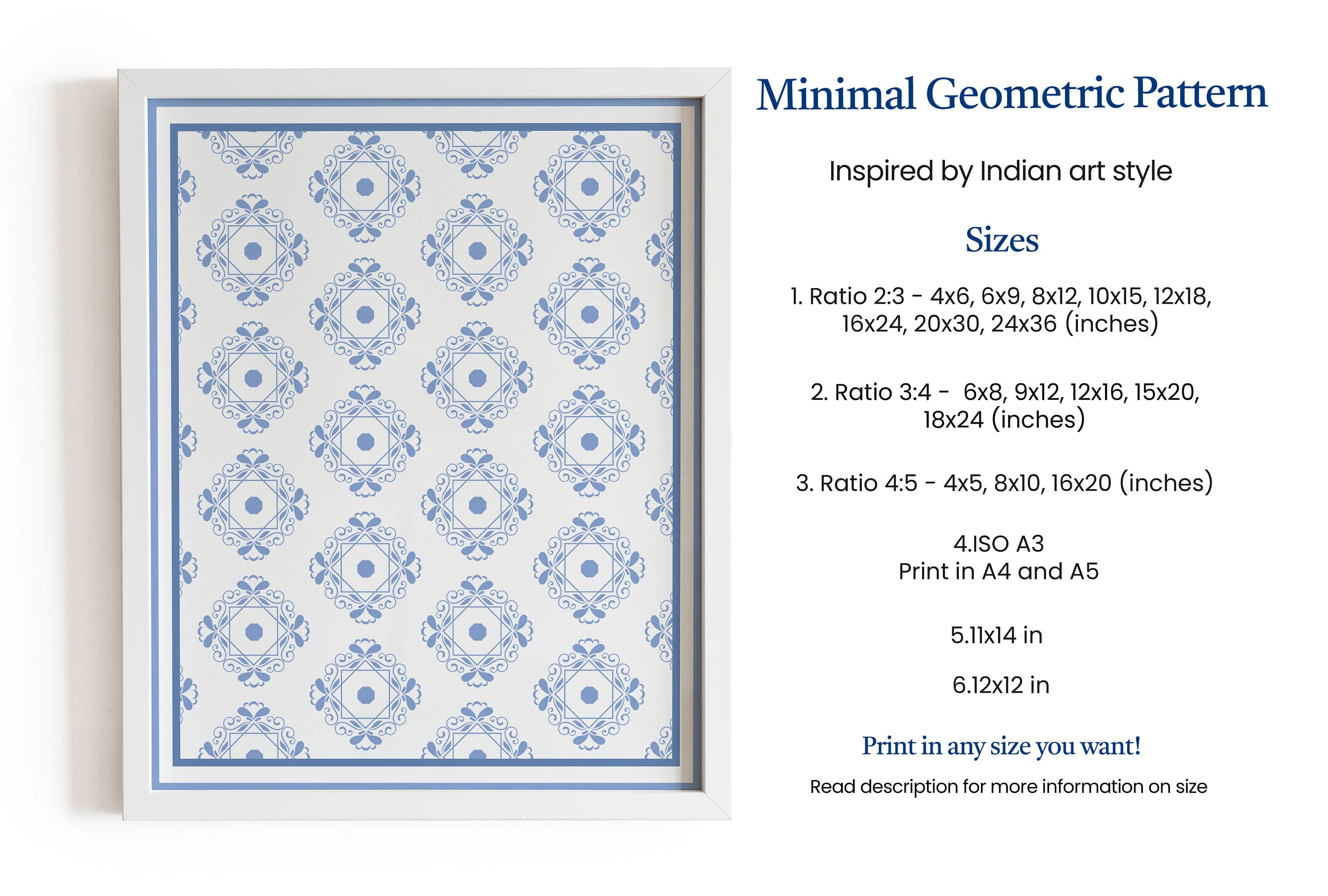 Geometric Tile Pattern Print, Minimalist Islamic Art, Home Decor - image 5