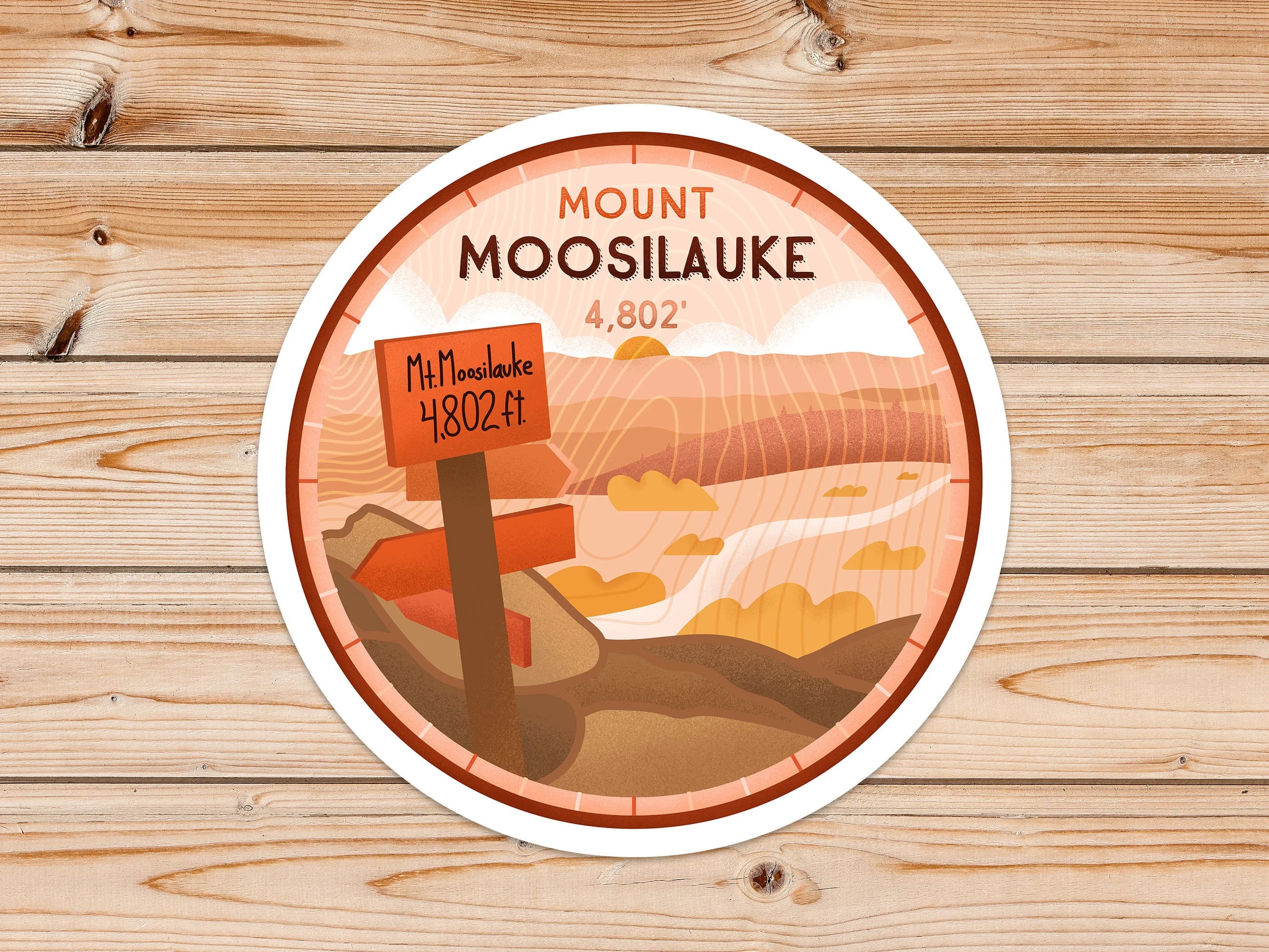 Mount Moosilauke Sticker: NH White Mountains Hiker Gift - Waterproof