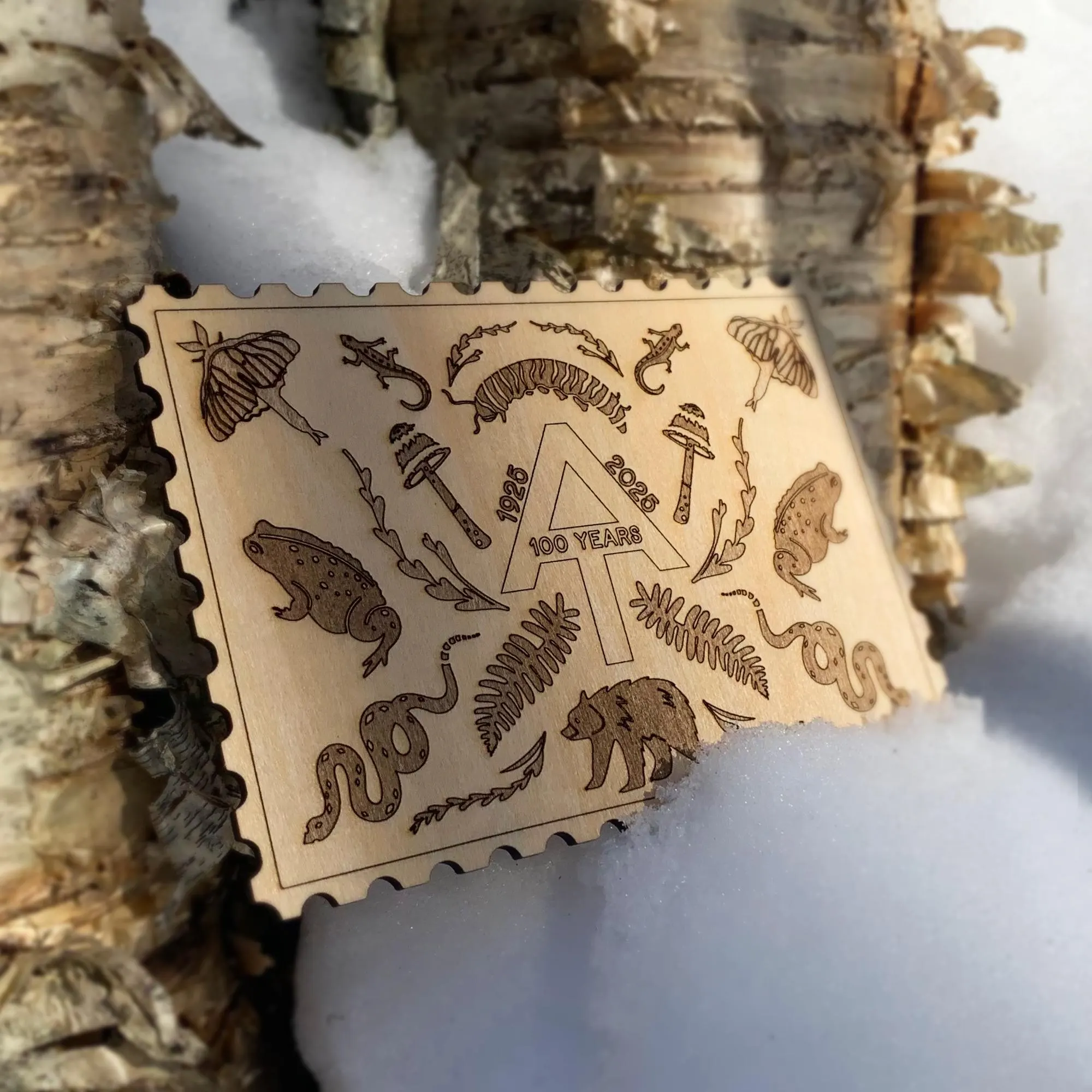 Appalachian Trail Centennial Laser Engraved Basswood Postcard