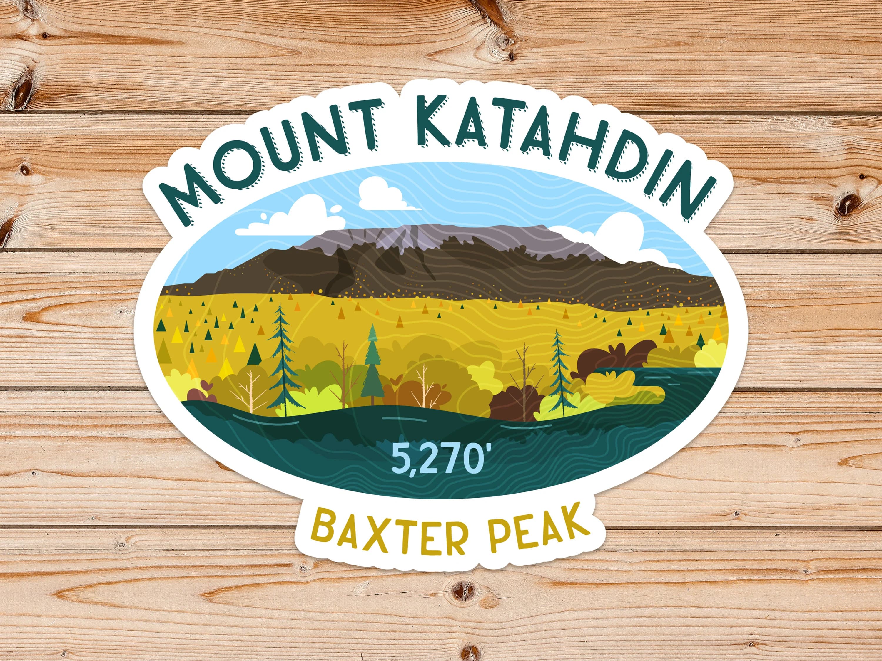 Katahdin, ME - AT Hiking Sticker - Appalachian Trail - Vinyl Sticker - image 4