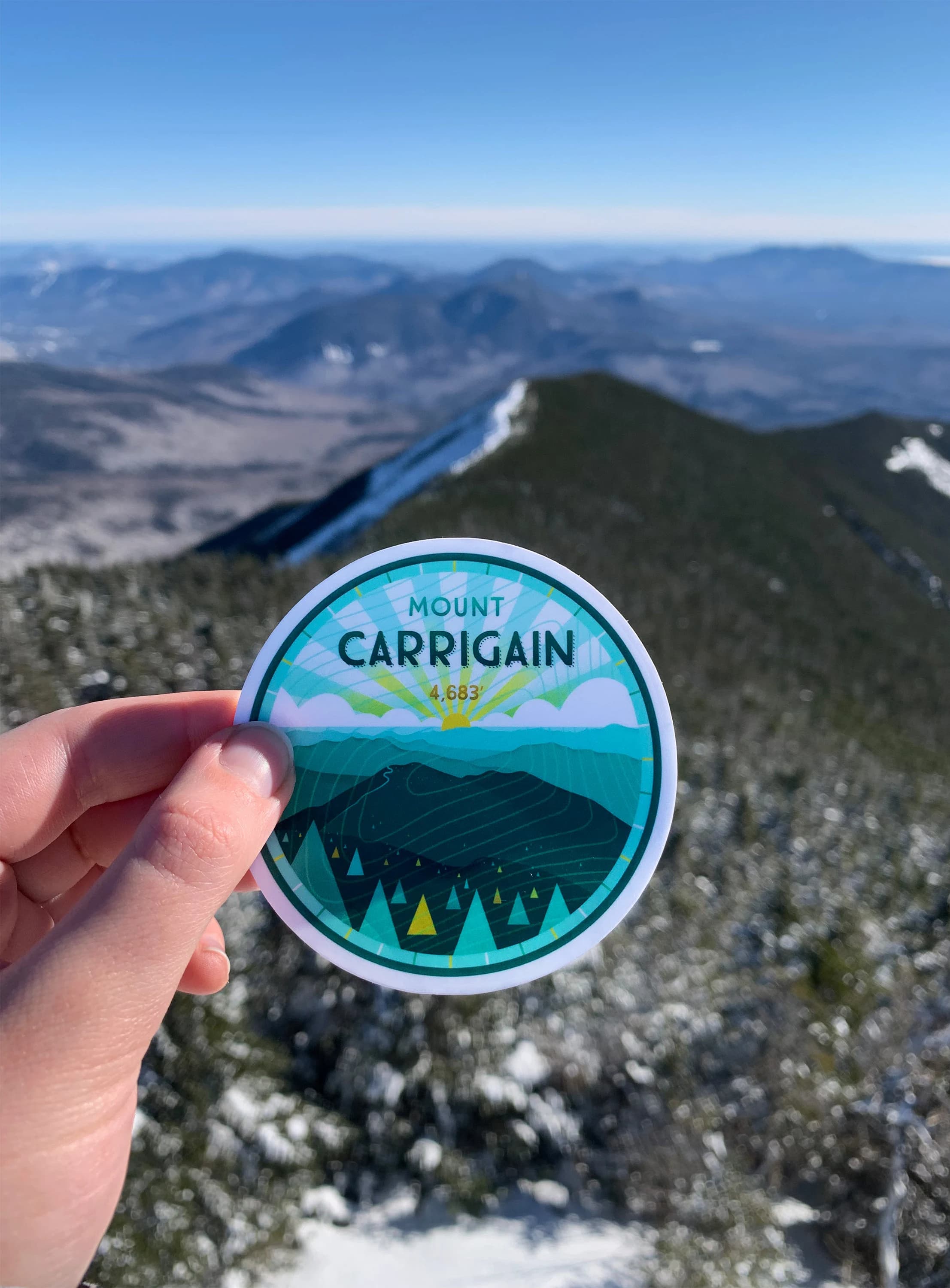 Mount Carrigain Sticker: Pemi Wilderness, NH 4000 Footer - Waterproof UV Decal - image 2