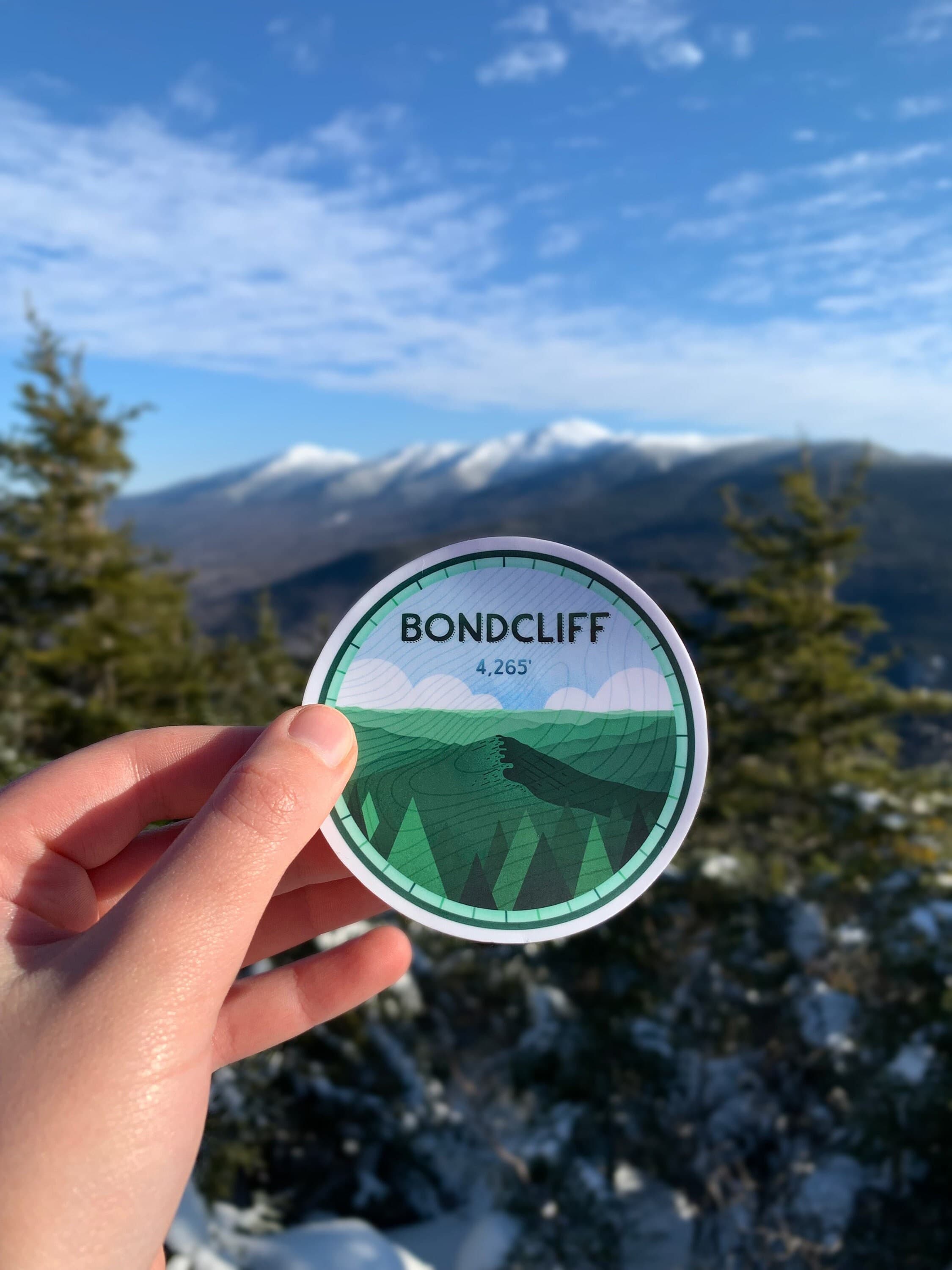 Bondcliff Mountain Sticker – White Mountains, NH 4000 Footer, Waterproof Vinyl