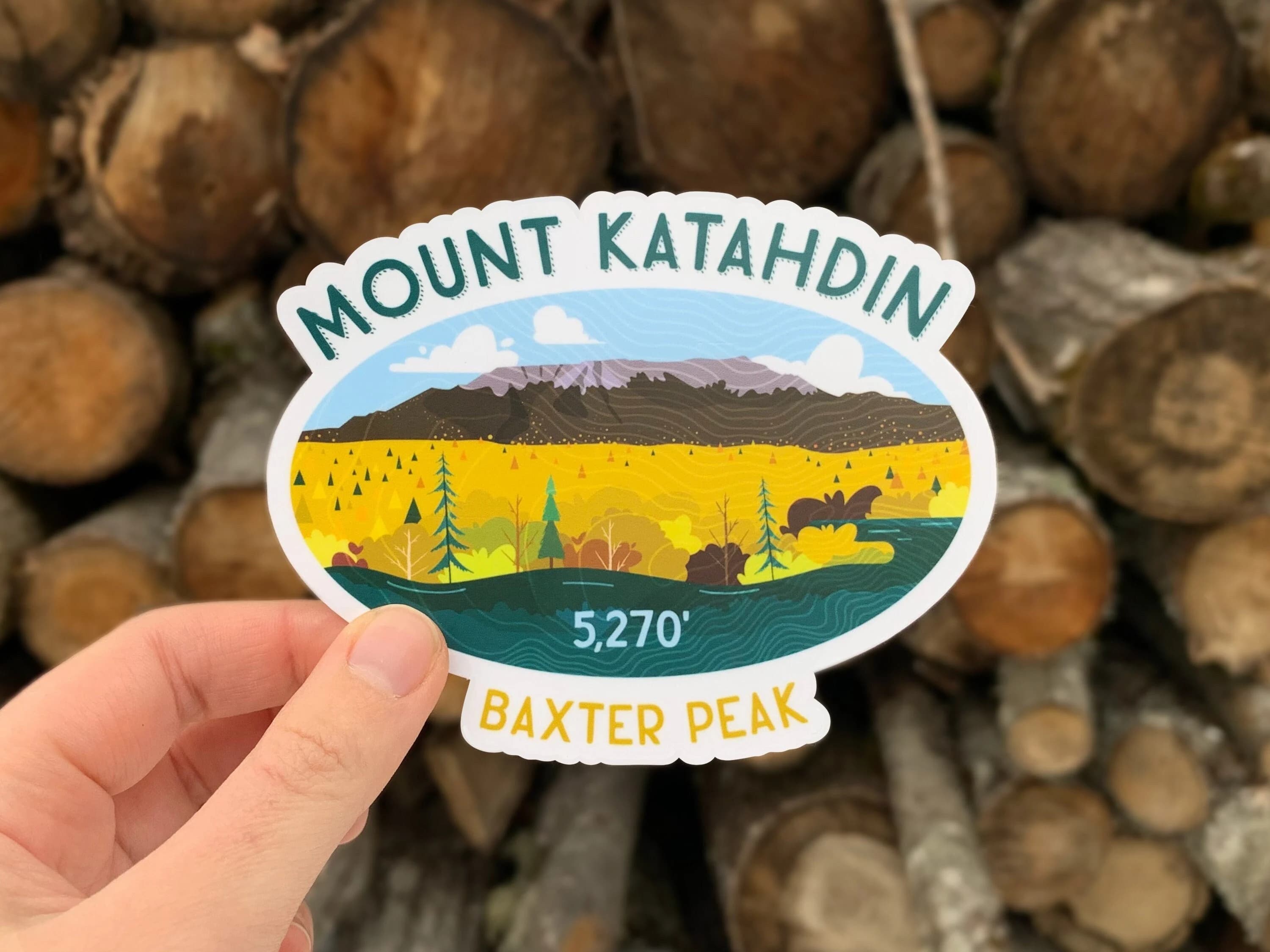 Katahdin, ME - AT Hiking Sticker - Appalachian Trail - Vinyl Sticker