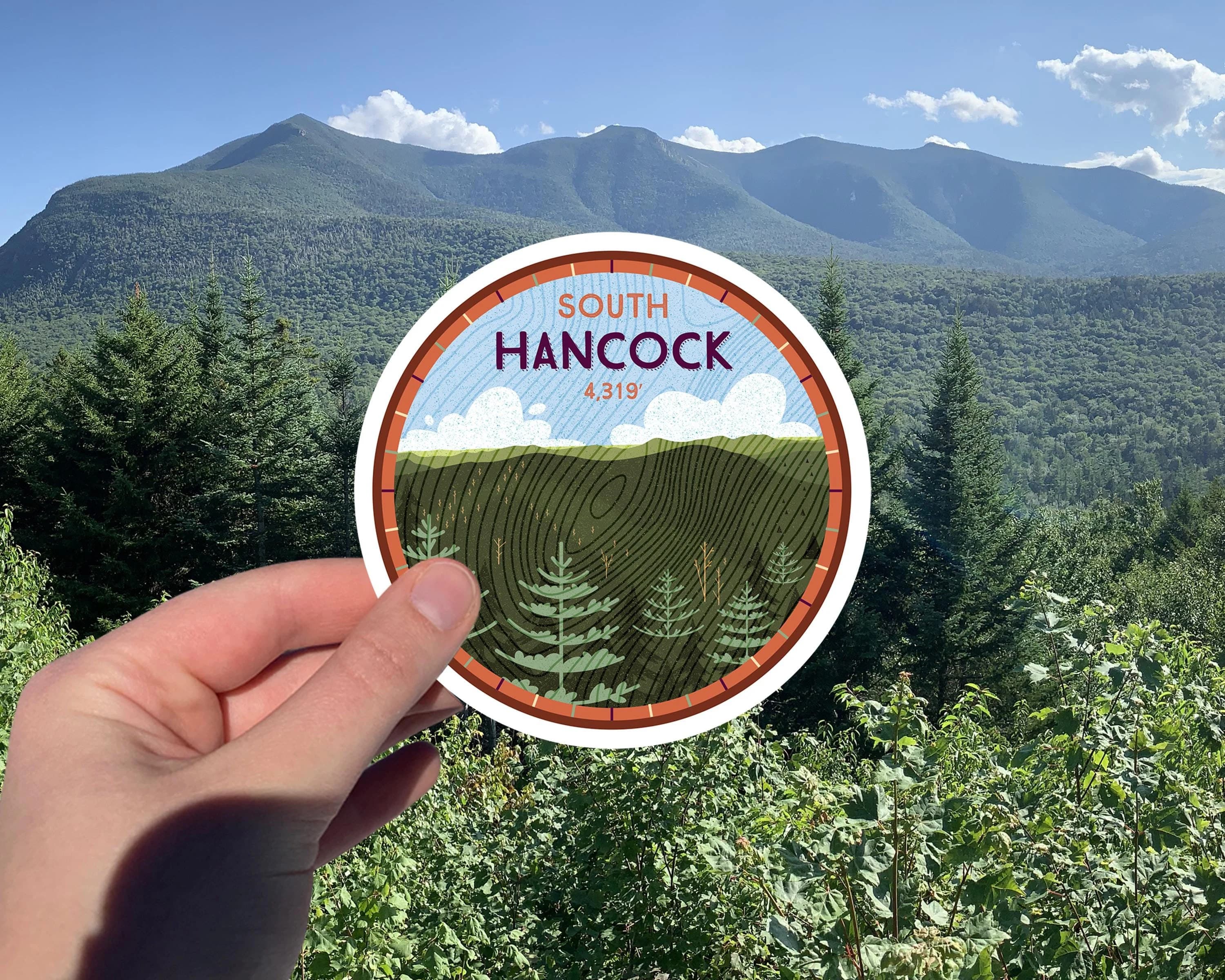 South Hancock Mountain Sticker or Magnet: NH 4000 Footer Hiking Gift