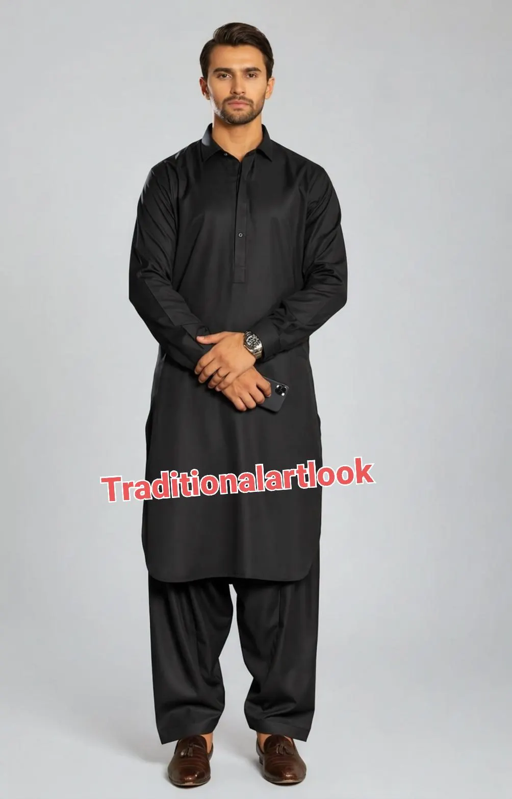 Man Cotton Salwar Kamiz / Indian Wedding Outfit, White color Styles Eid Outfit - image 2