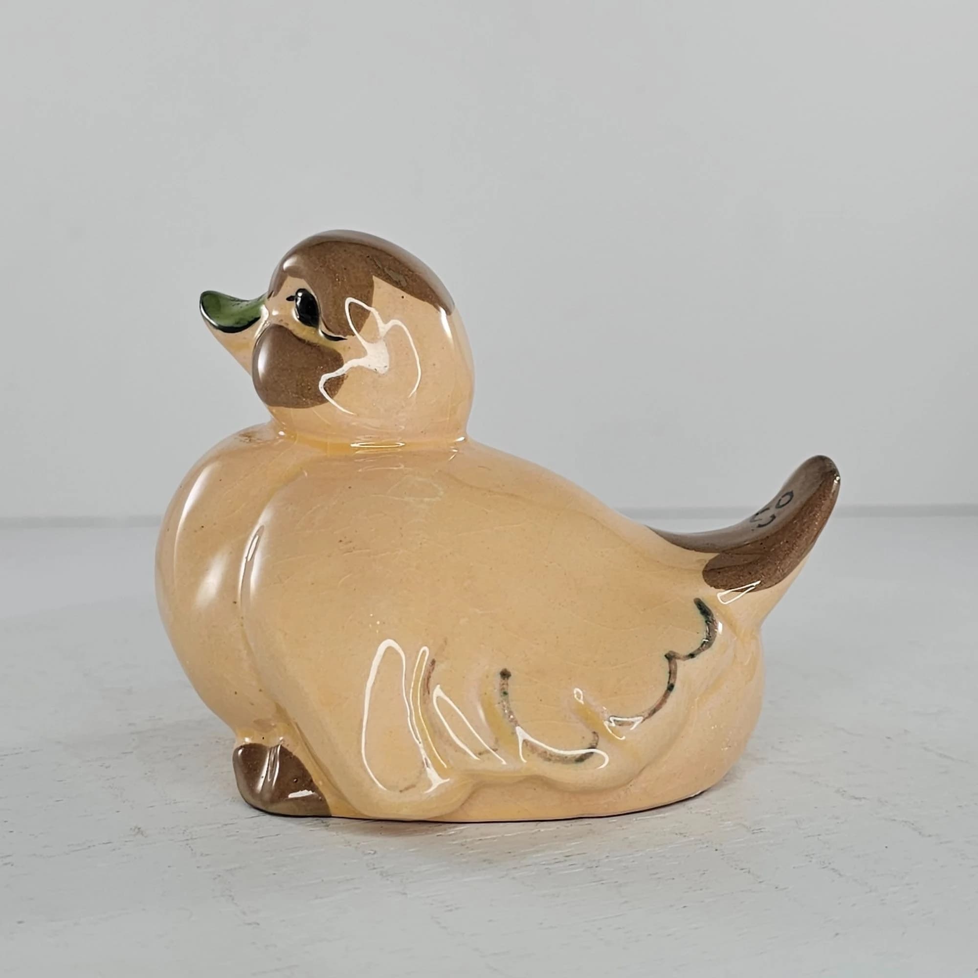 Vintage Kay Finch Duckling Pair Jeep Peep Brown Tan Hand Signed *Repaired* - image 5