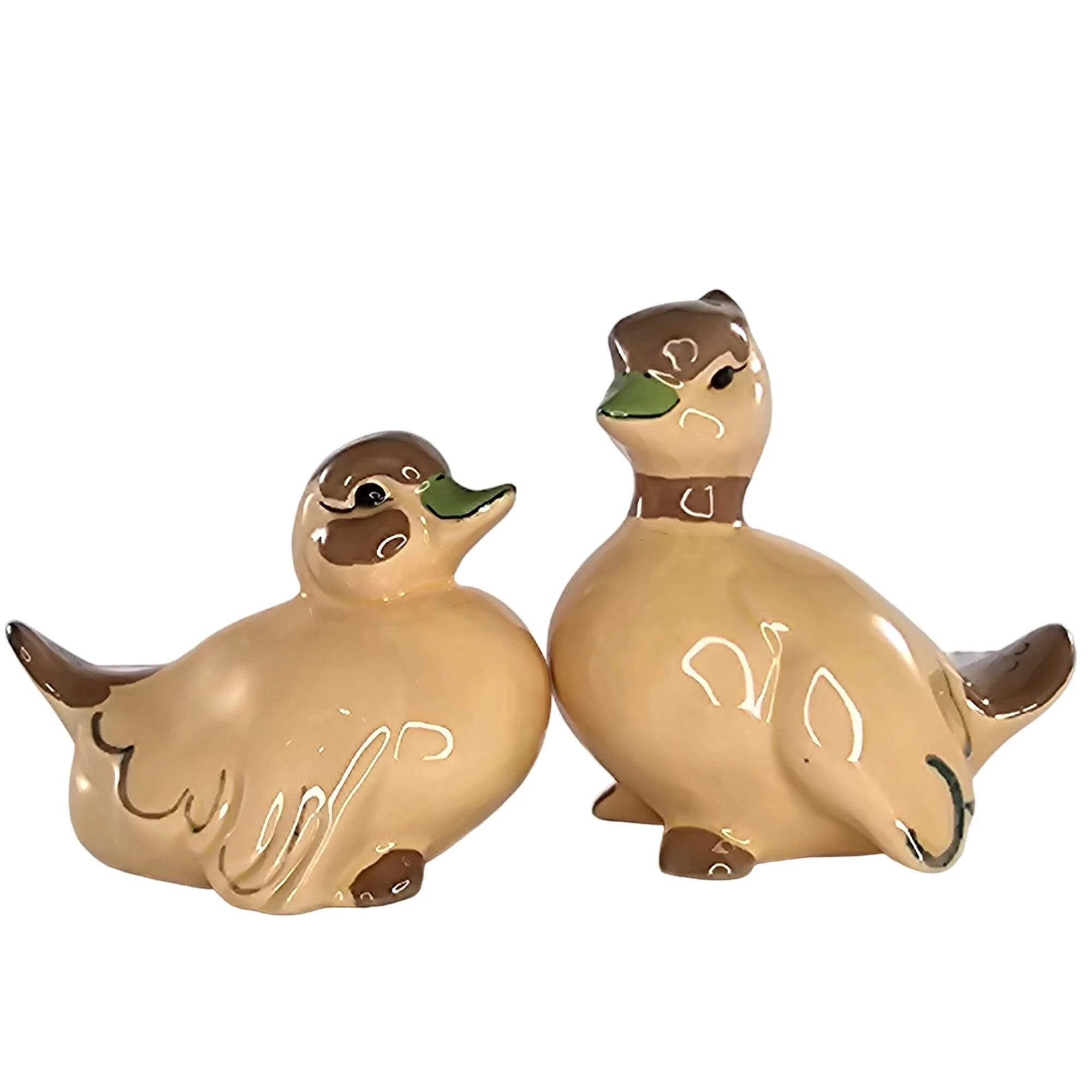 Vintage Kay Finch Duckling Pair Jeep Peep Brown Tan Hand Signed *Repaired* - image 3