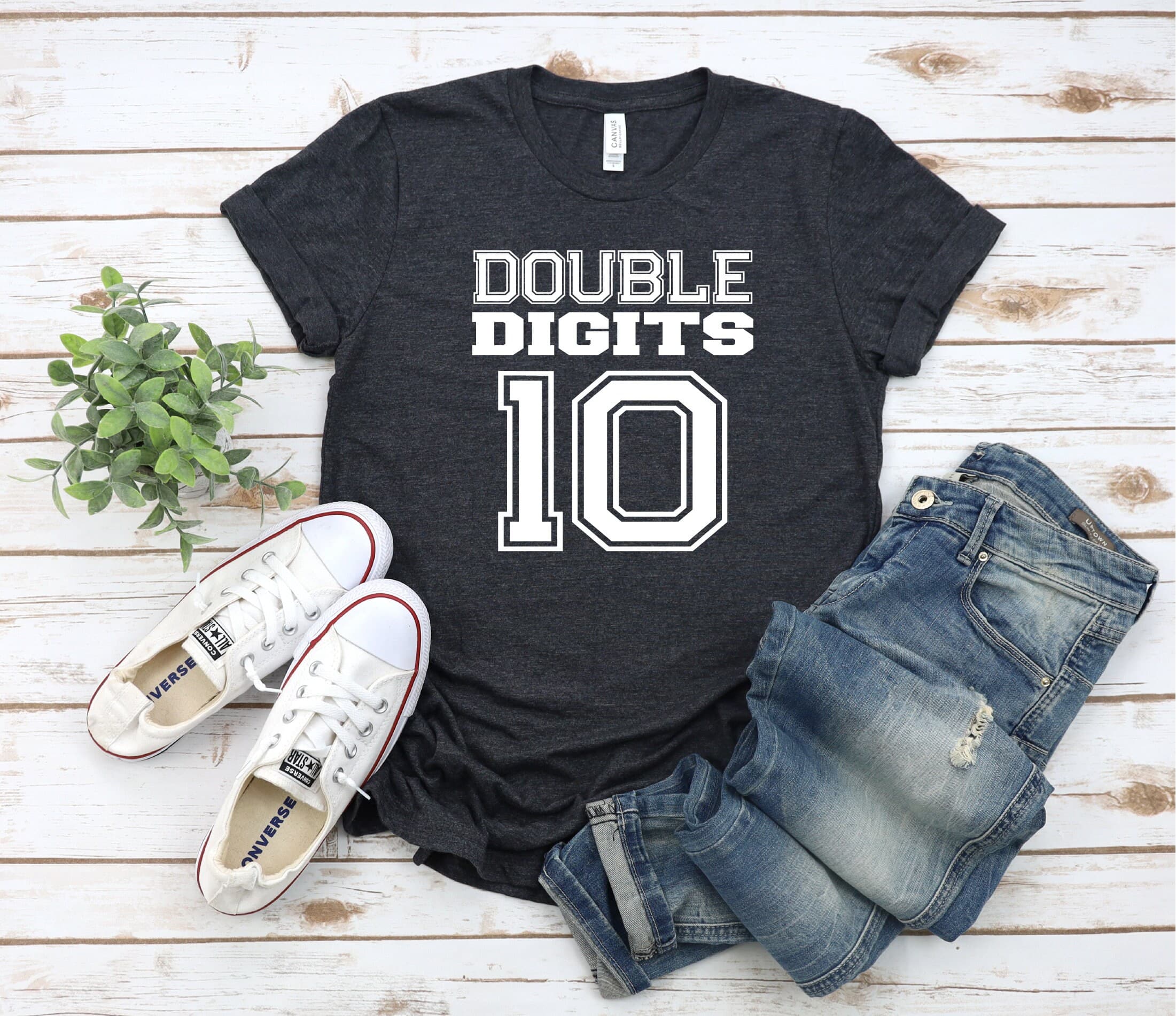 Double Digits 10 Birthday Shirt, Tenth Birthday sport Shirt, 10th Birthday football Shirts, 10th Birthday Girl Shirt, Tenth Birthday Shirt - image 4