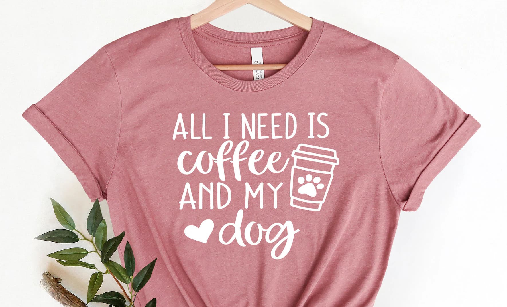 All I Need Is Coffee And My Dog Shirt, Dog Mama Shirt, Dog Lover Shirt, Dog Mom Gift, Gift For Dog Lover, Dog Mom Shirt,Coffee and Dog Shirt