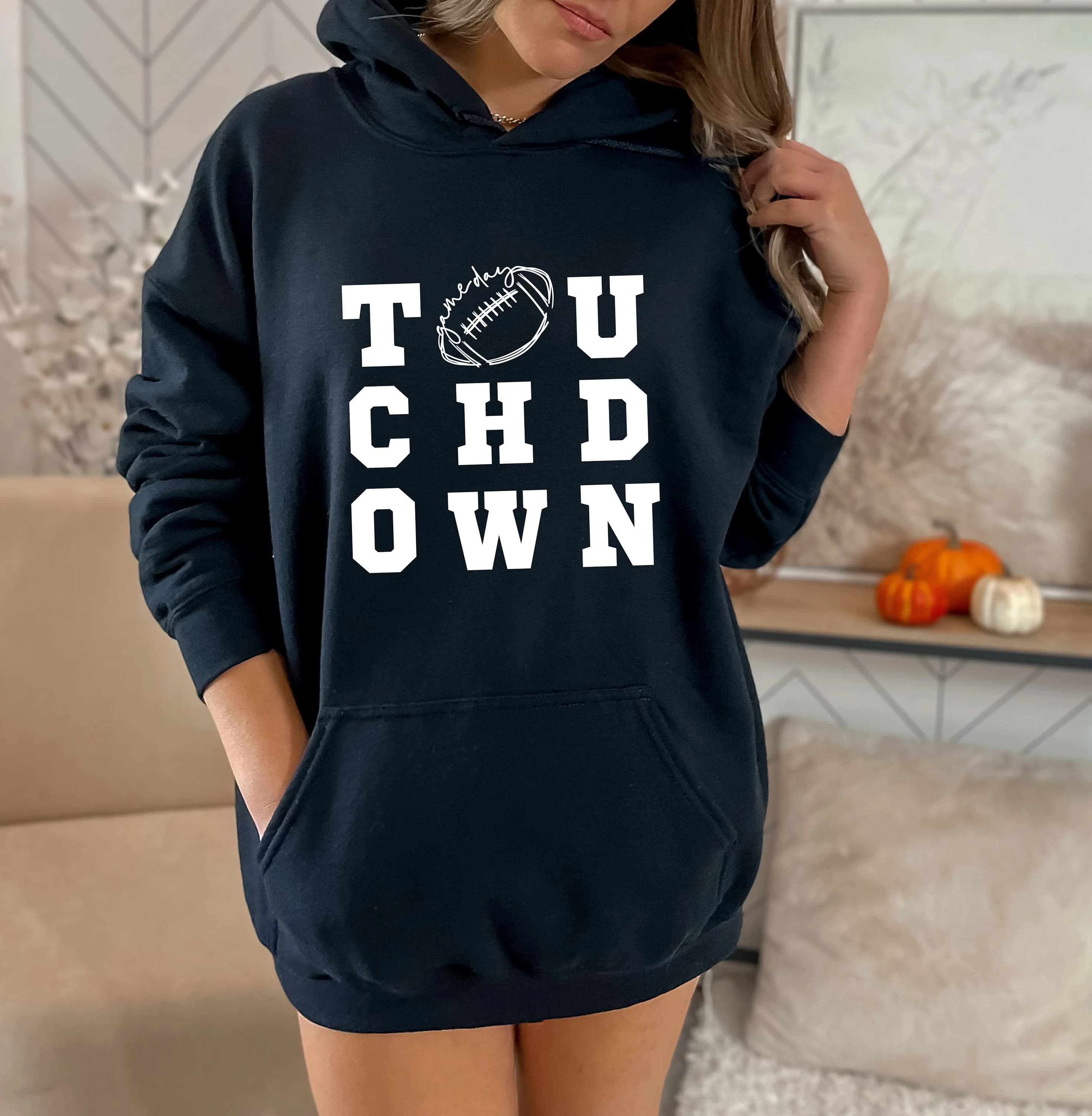 Touchdown Hoodie, Gameday Hoodie, Sunday Football, Sports Hoodie, Football Hoodie, Football Season Hoodie, Game Day Vibes, Game Day Hoodies - image 4