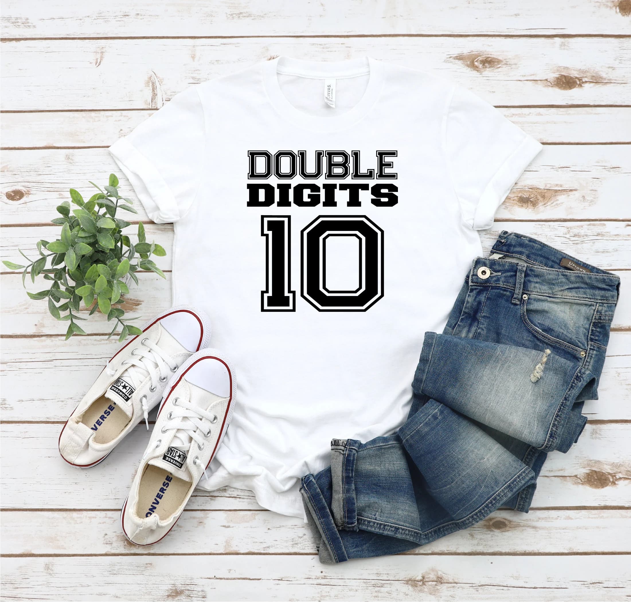 Double Digits 10 Birthday Shirt, Tenth Birthday sport Shirt, 10th Birthday football Shirts, 10th Birthday Girl Shirt, Tenth Birthday Shirt