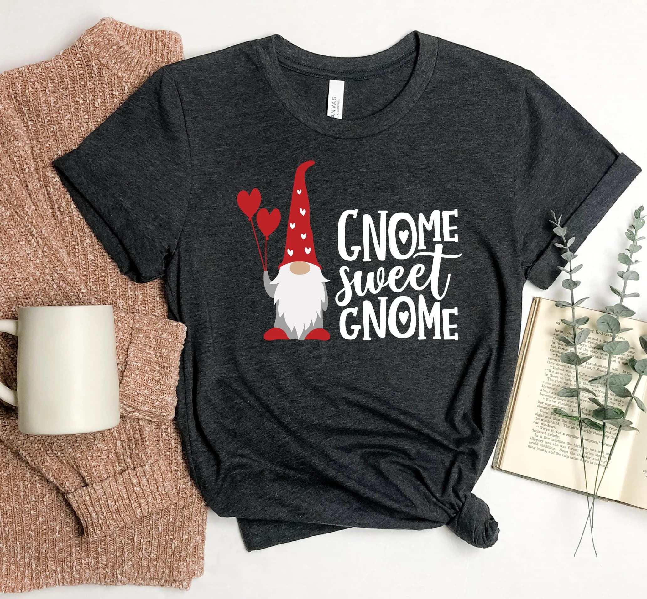 Gnome Sweet Gnome Shirt, Valentine Gnomes Shirt, Valentines Day Shirt , Couple Love Shirt, Valentines Day Shirt, Valentines Day Gift - image 5