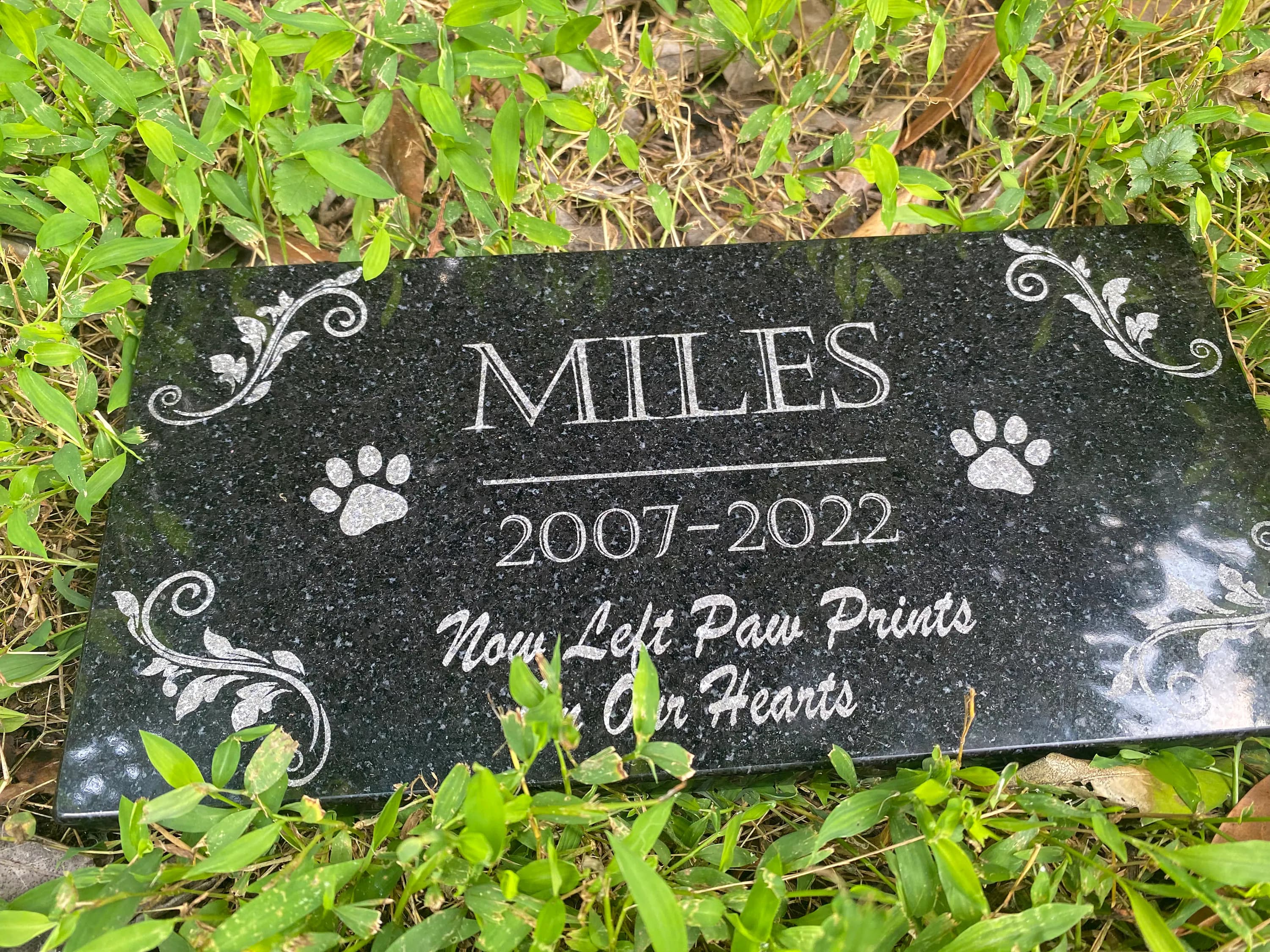 Pet Memorial Stone Dog, Personalized Engraved Dog Cat Memorial Stone, Granite Stone Pet Grave, Granite Pet Headstone, Dog Cat Grave Stone