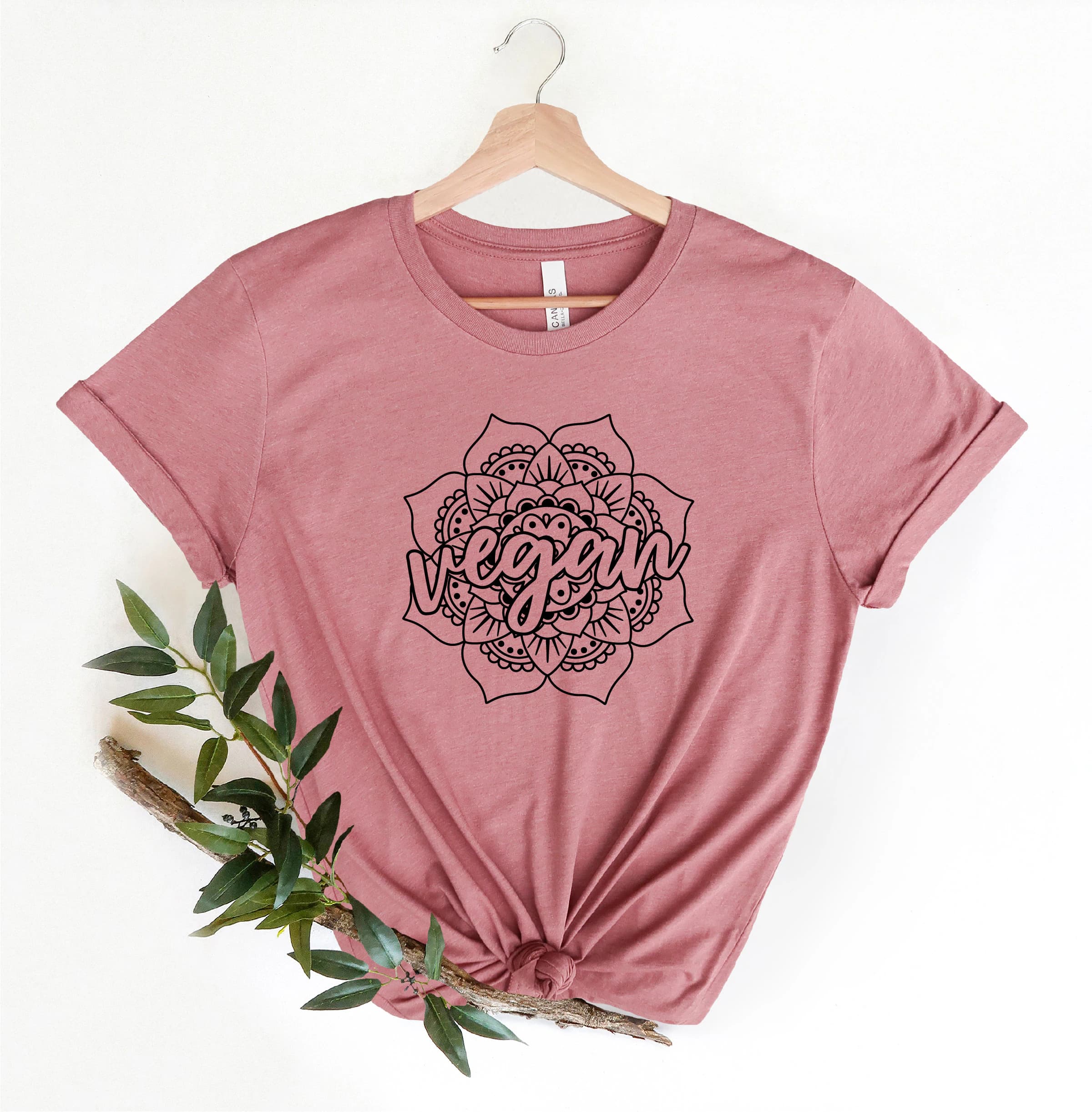 Vegan Gift, Vegan Gift for Women, Vegan Lifestyle Shirt, Vegan Mandala Shirt, Vegan for Life TShirt, Proud to be Vegan Shirt, Vegan Shirt - image 3