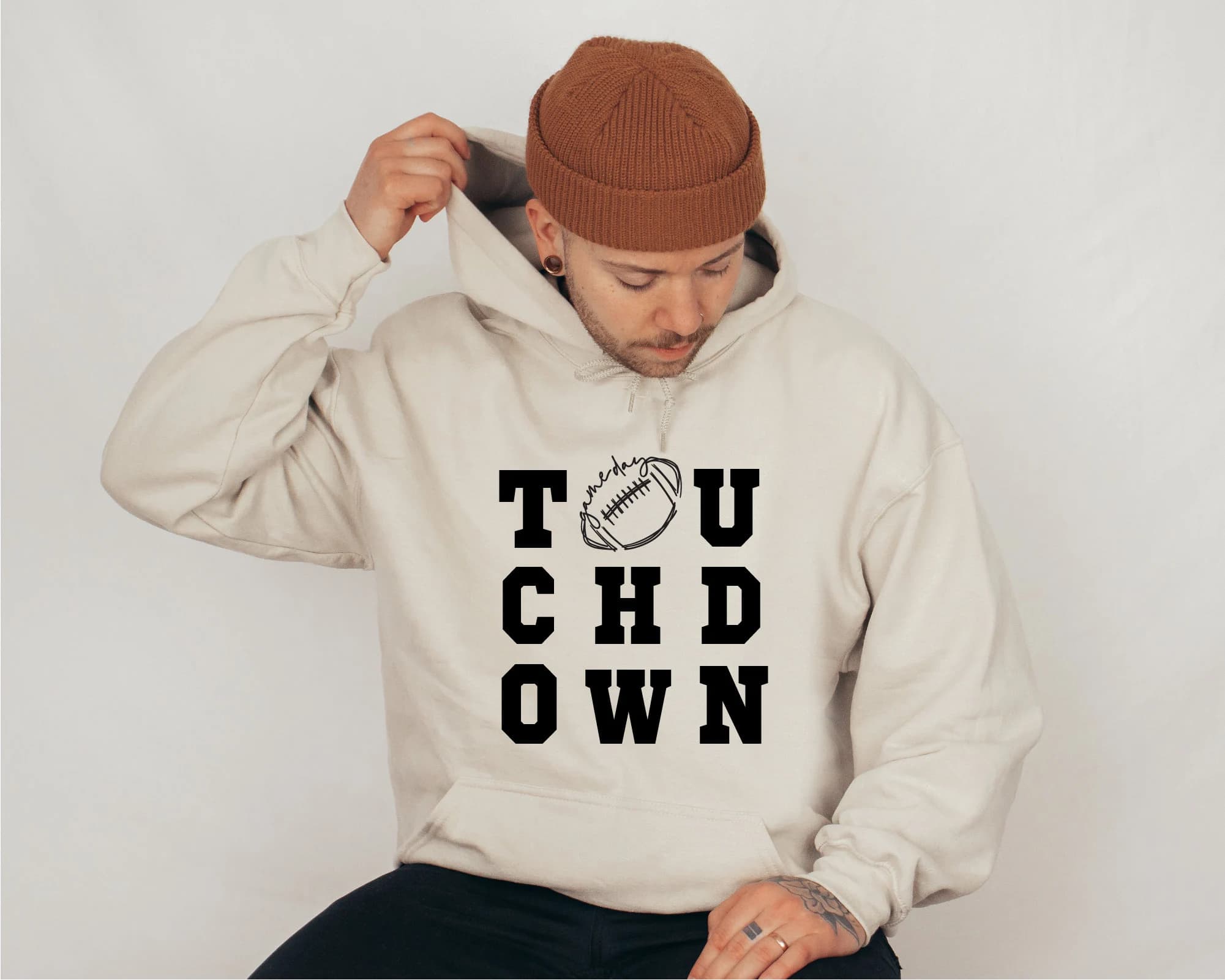 Touchdown Hoodie, Gameday Hoodie, Sunday Football, Sports Hoodie, Football Hoodie, Football Season Hoodie, Game Day Vibes, Game Day Hoodies - image 3