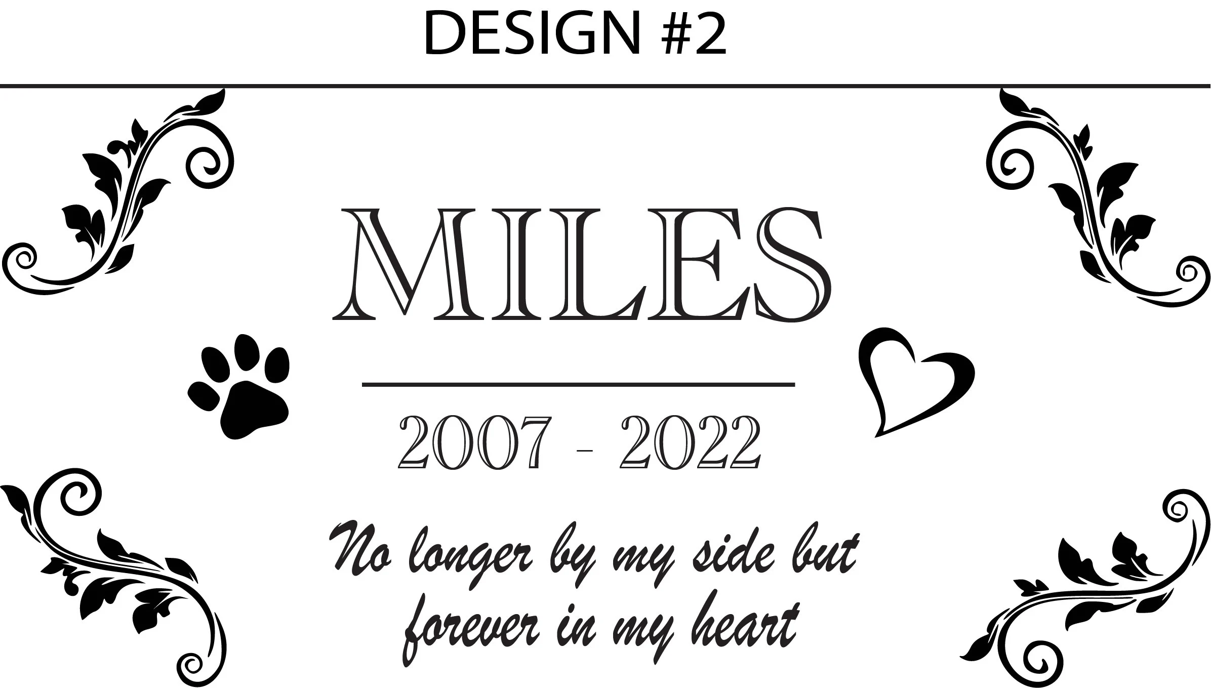Pet Memorial Stone Dog, Personalized Engraved Dog Cat Memorial Stone, Granite Stone Pet Grave, Granite Pet Headstone, Dog Cat Grave Stone - image 5