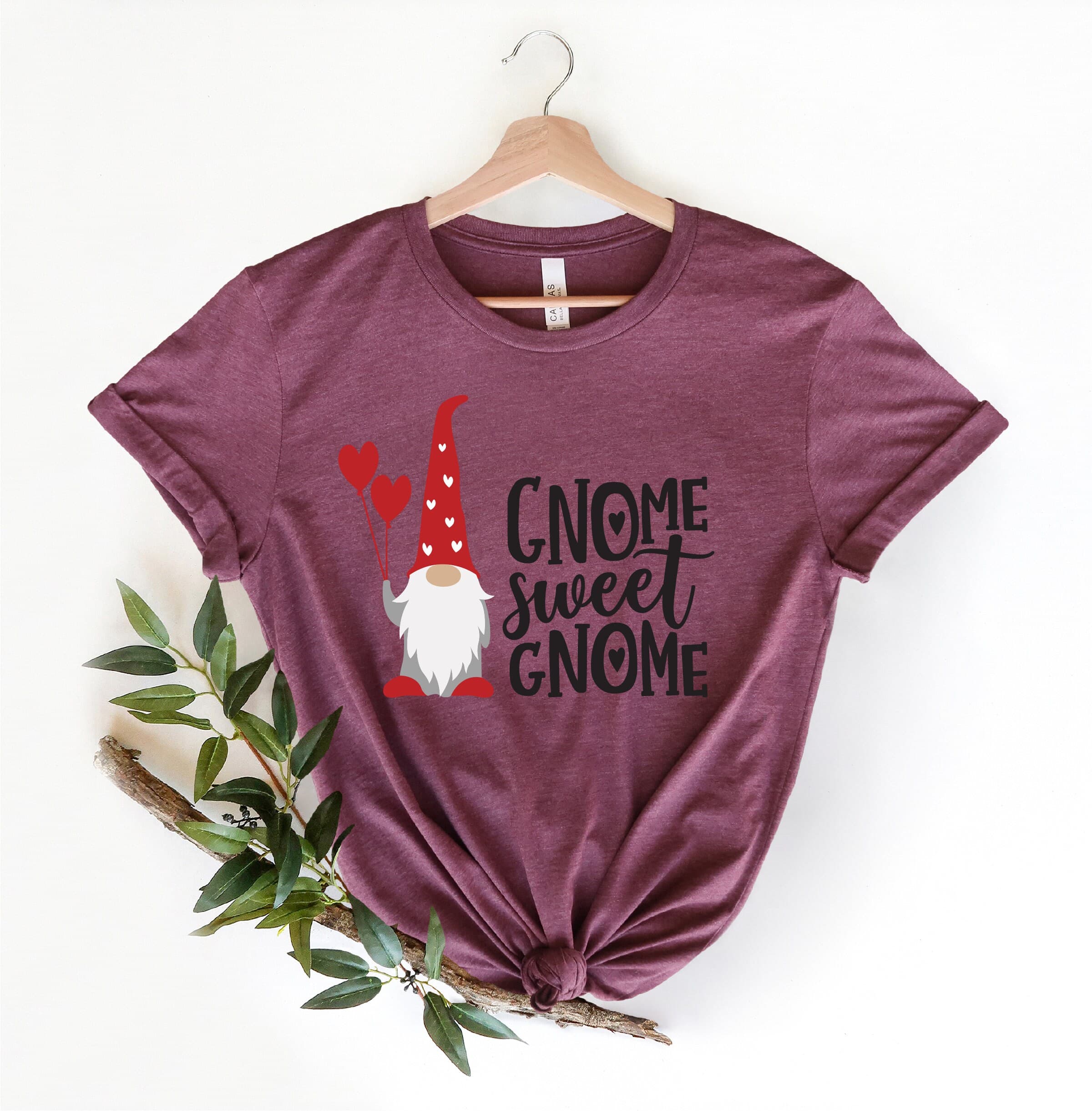 Gnome Sweet Gnome Shirt, Valentine Gnomes Shirt, Valentines Day Shirt , Couple Love Shirt, Valentines Day Shirt, Valentines Day Gift - image 3