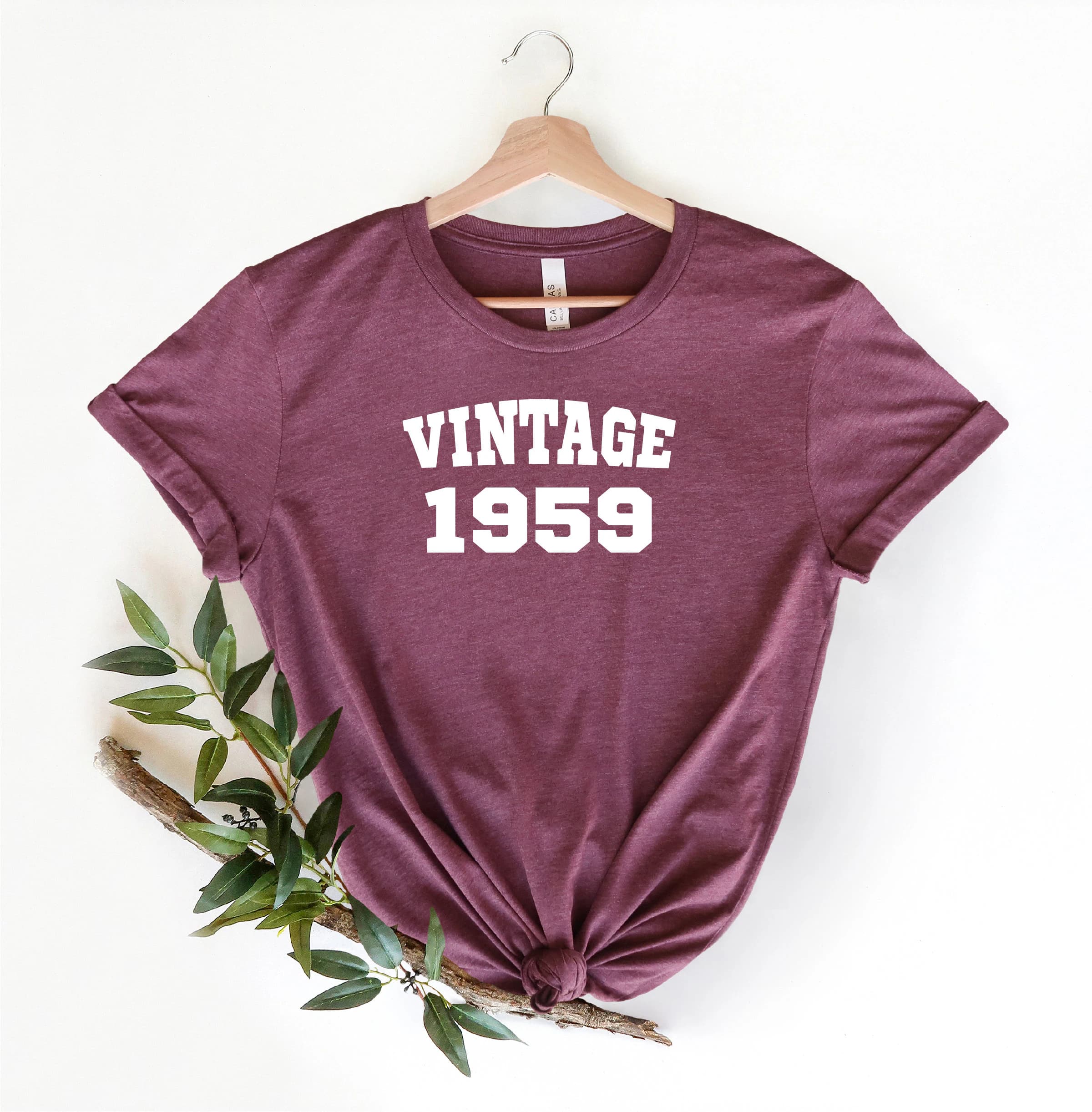 Custom Vintage T-shirt, Personalized 1959 Shirt, 63th Birthday Tshirt, 63th Anniversary Party Tee, 1959 T-Shirt, Gift for Birthday Shirts