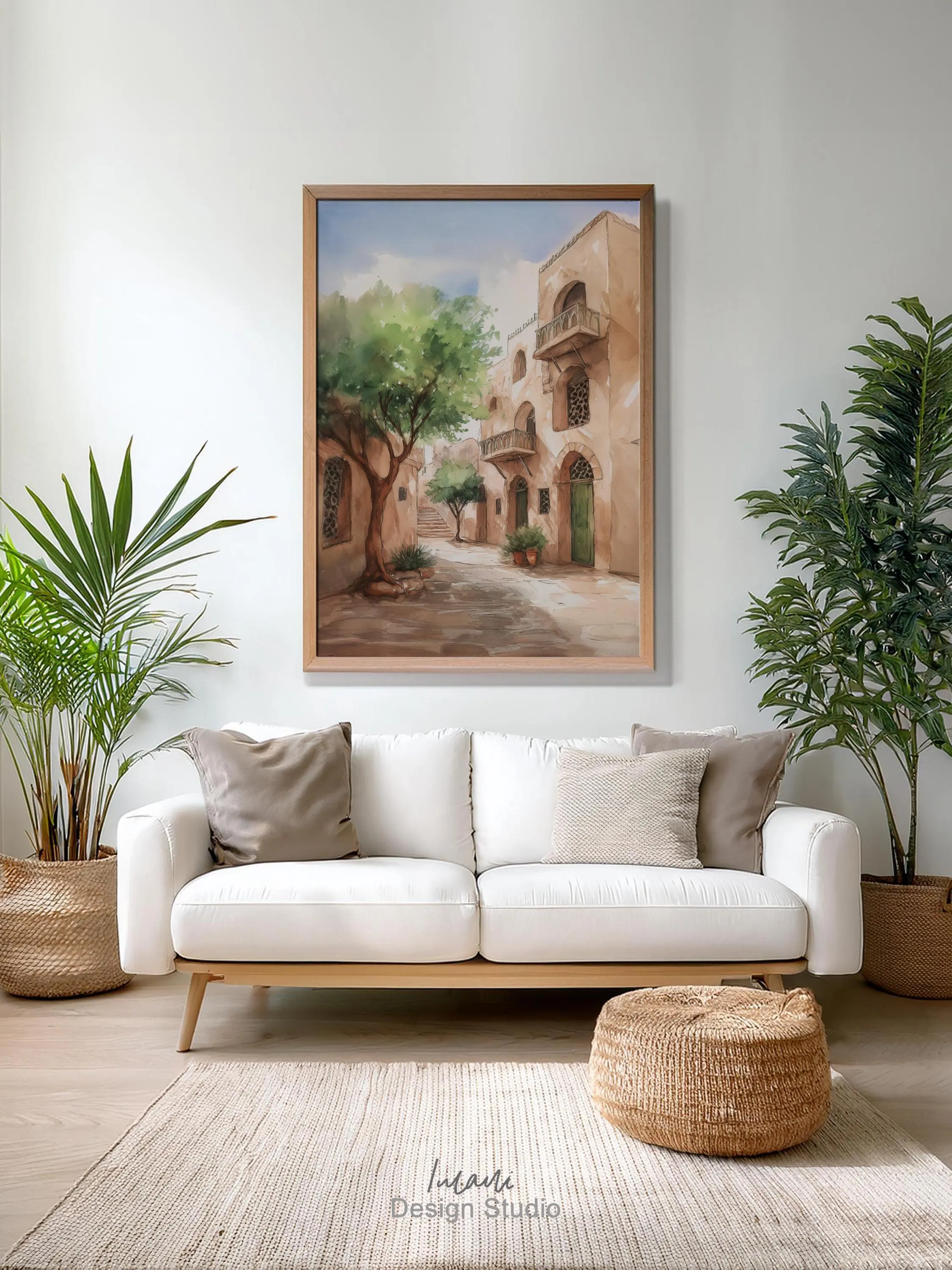 Islamic Palestine Wall Art Digital Print Palestine Streets Artwork For Living Room Muslim Art Poster Gaza Watercolour Painting Islamic Gift