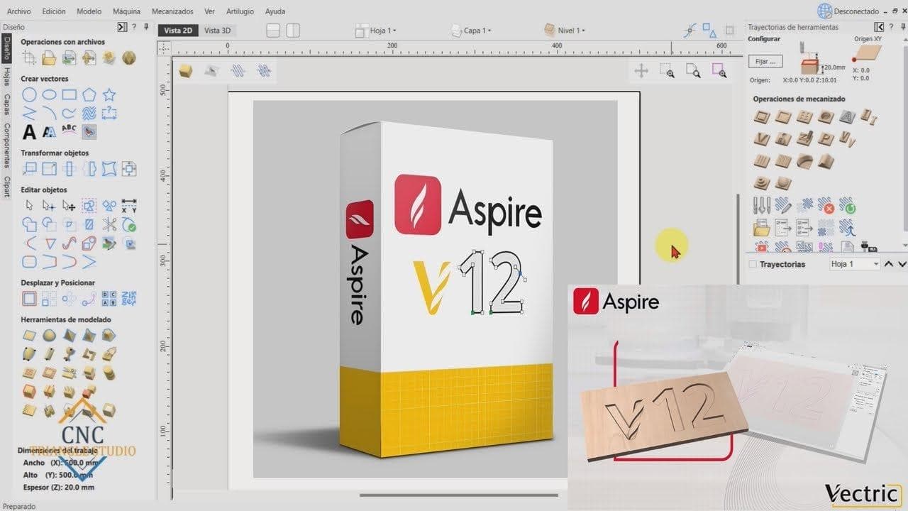 Vectric Aspire 12.5 CNC Design Toolpath Software Lifetime Access Instant Download for Wood CNC Routing 3D Modeling Windows PC - image 5