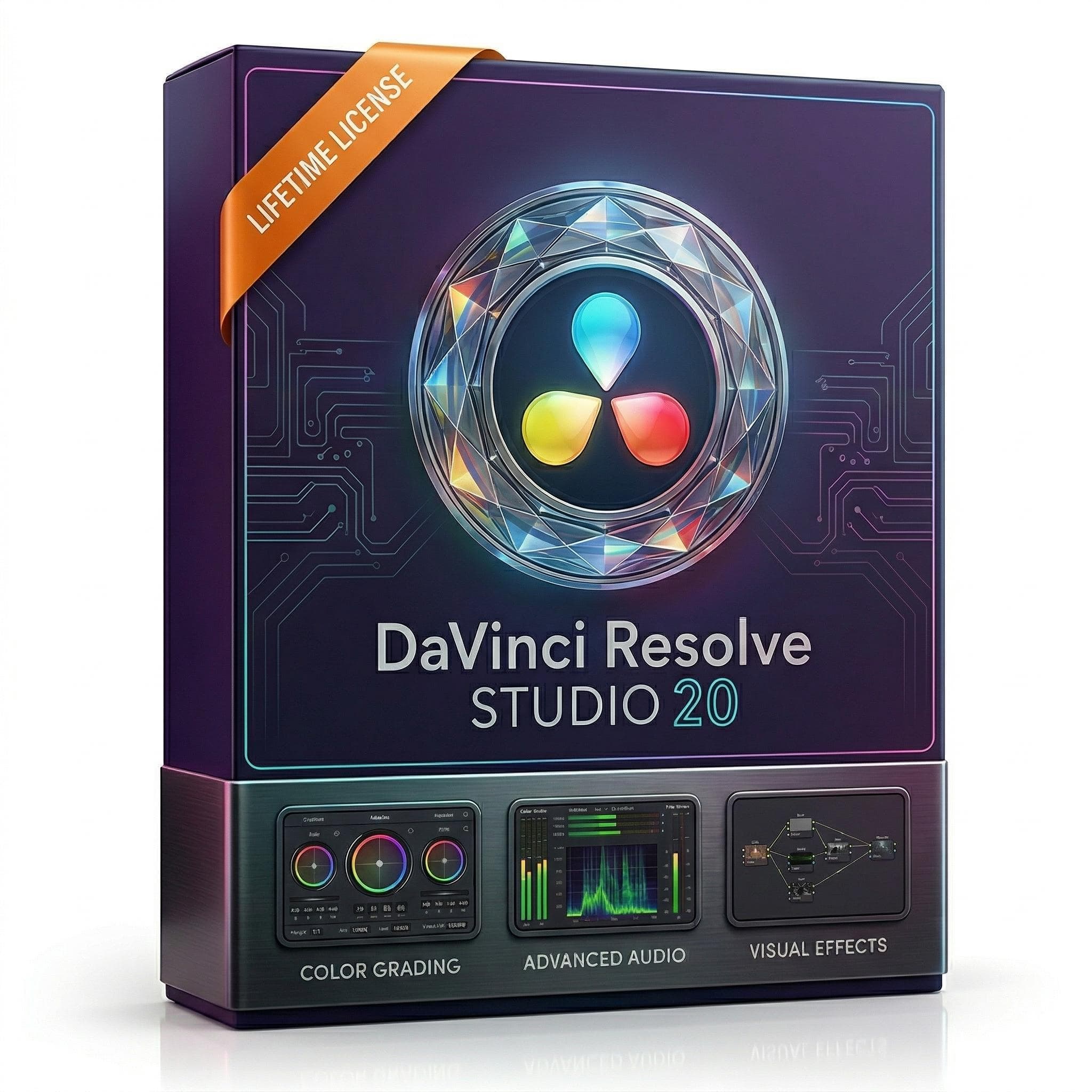 DaVinci Resolve Studio 20 Full Version Professional Video Editing Color Grading Software Instant Download Lifetime Access Windows Mac