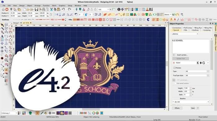 Wilcom e4.2 Embroidery Software Full Version Professional Digitizing Tool Lifetime License Instant Download for Windows Stitch Design - image 3