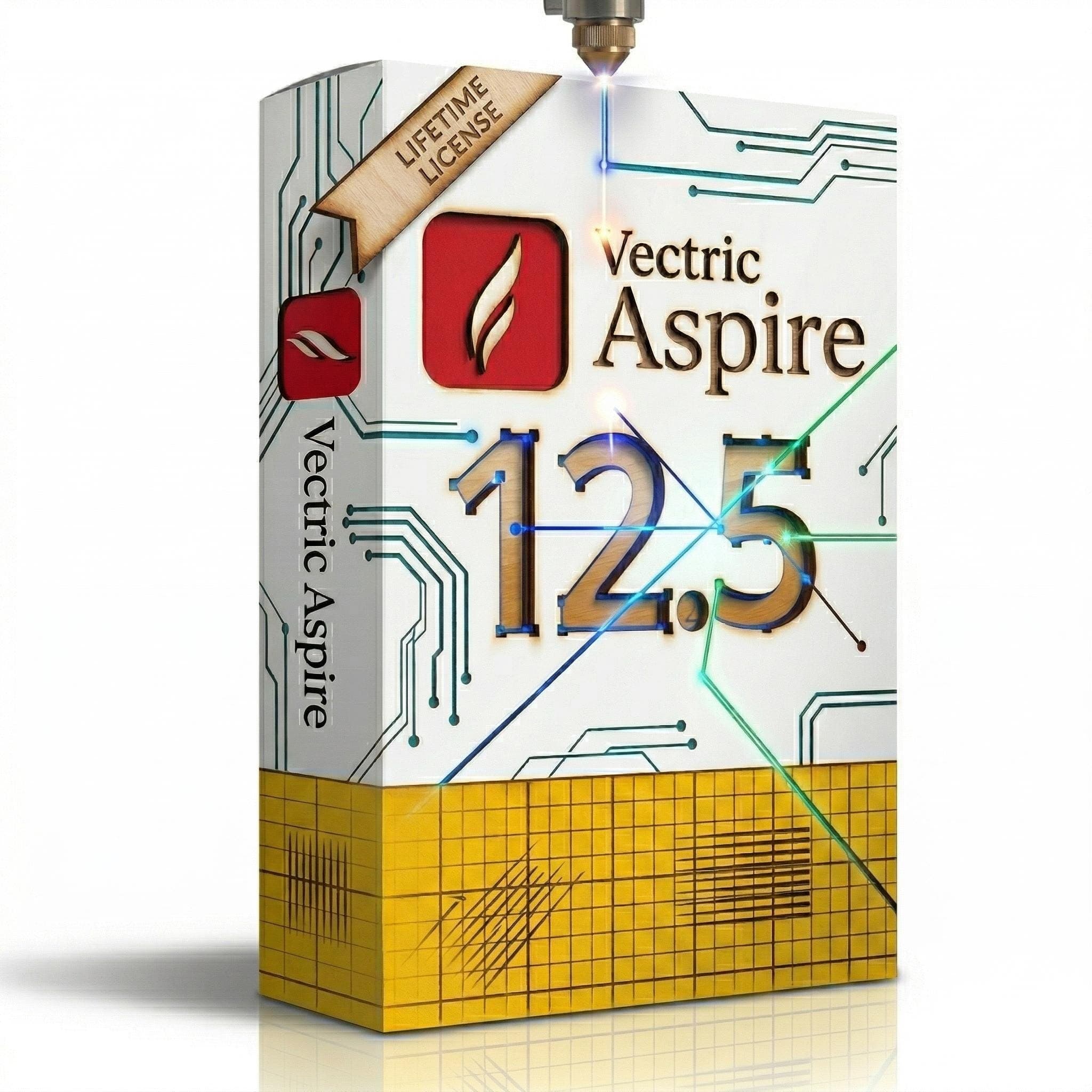 Vectric Aspire 12.5 CNC Design Toolpath Software Lifetime Access Instant Download for Wood CNC Routing 3D Modeling Windows PC