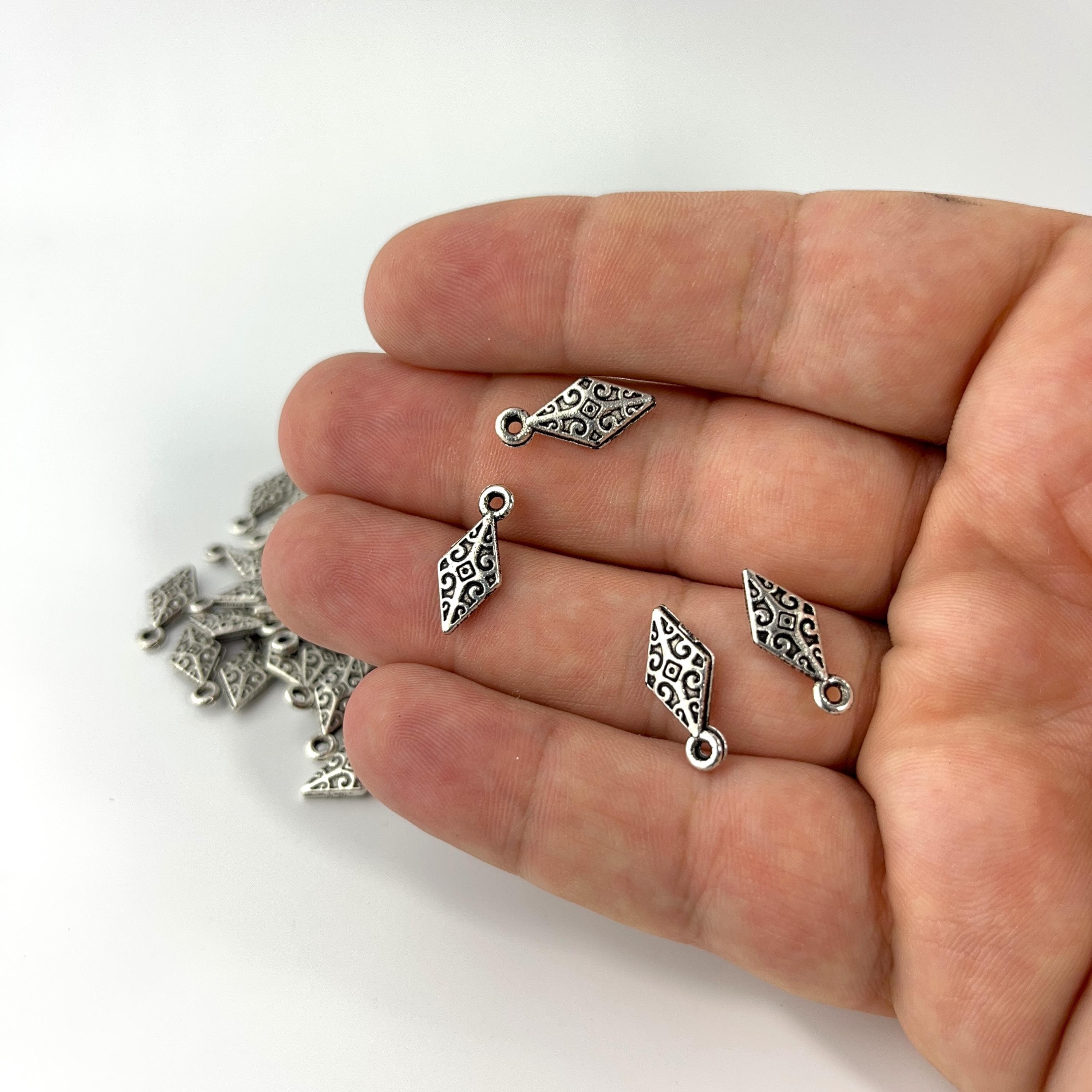 Seljuk Motif Rosary Tip: Metal Tasbih Tassel Accessory (17x8mm) - image 4