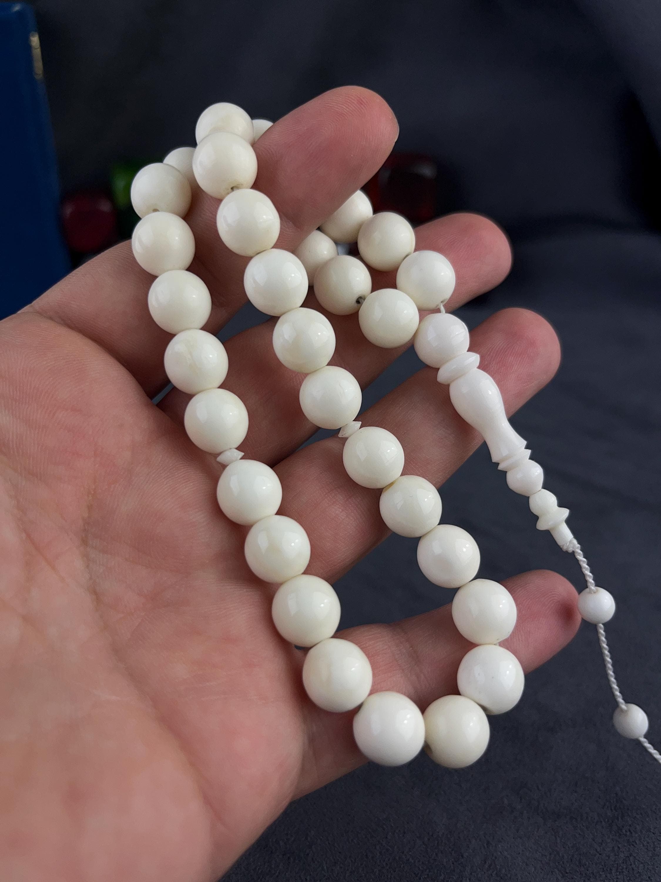 33 Beads Camel Bone Tasbih, Natural Misbaha 10mm, Islamic Prayer Beads, Ramadan Eid Gift - image 5