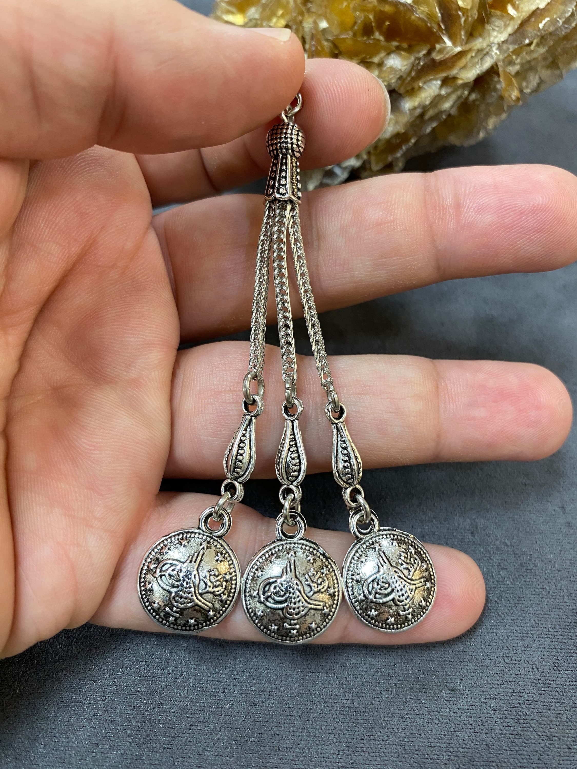 Metal Tasbeeh Tassel, Rosary Accessory, Ottoman Medallion Model - image 3