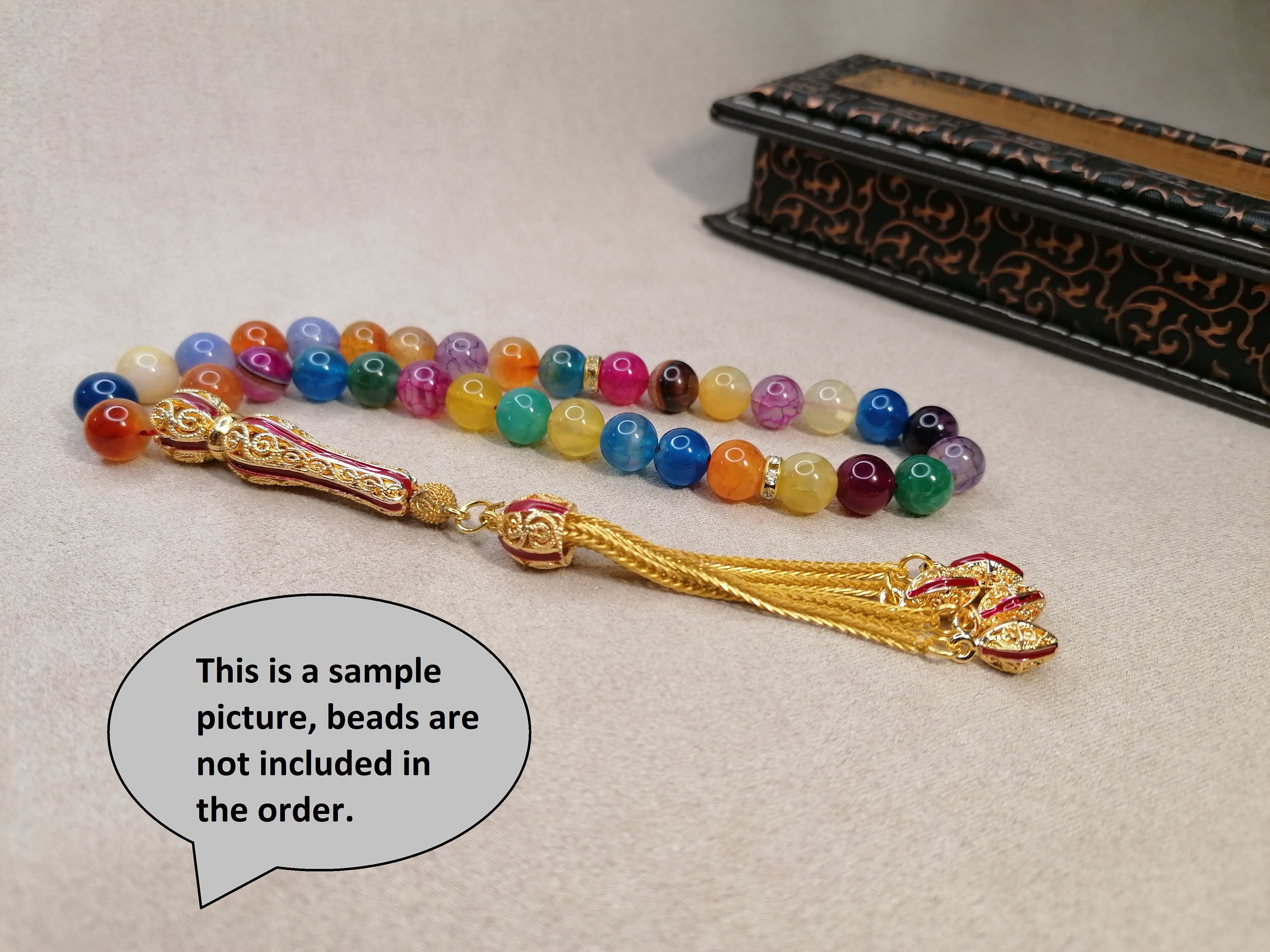 Metal Rosary Tassel, Tesbih Accessory, Misbah Design Set - image 3