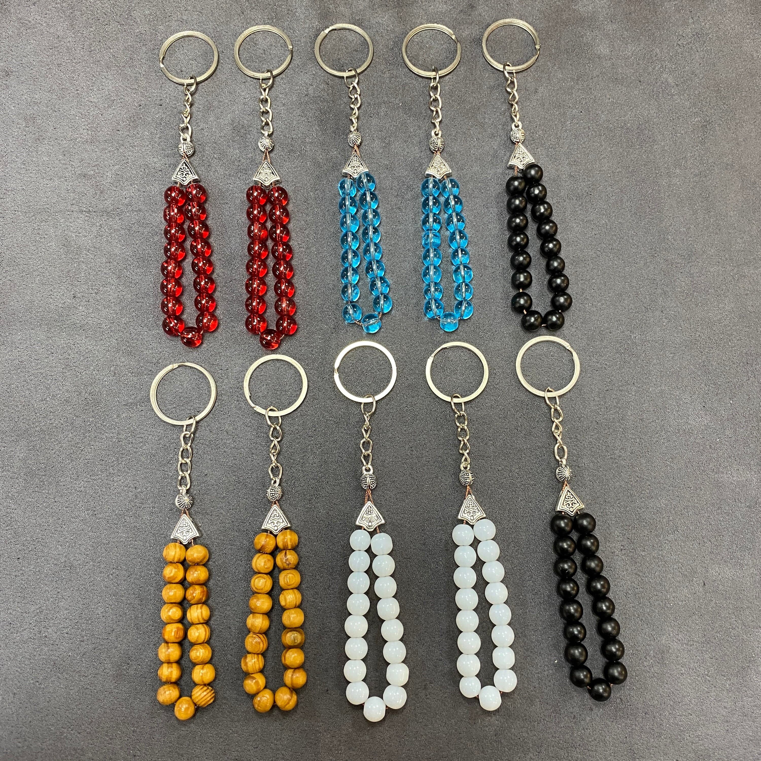 Handmade Prayer Beads Keychain, Worry Beads, Bag Charm