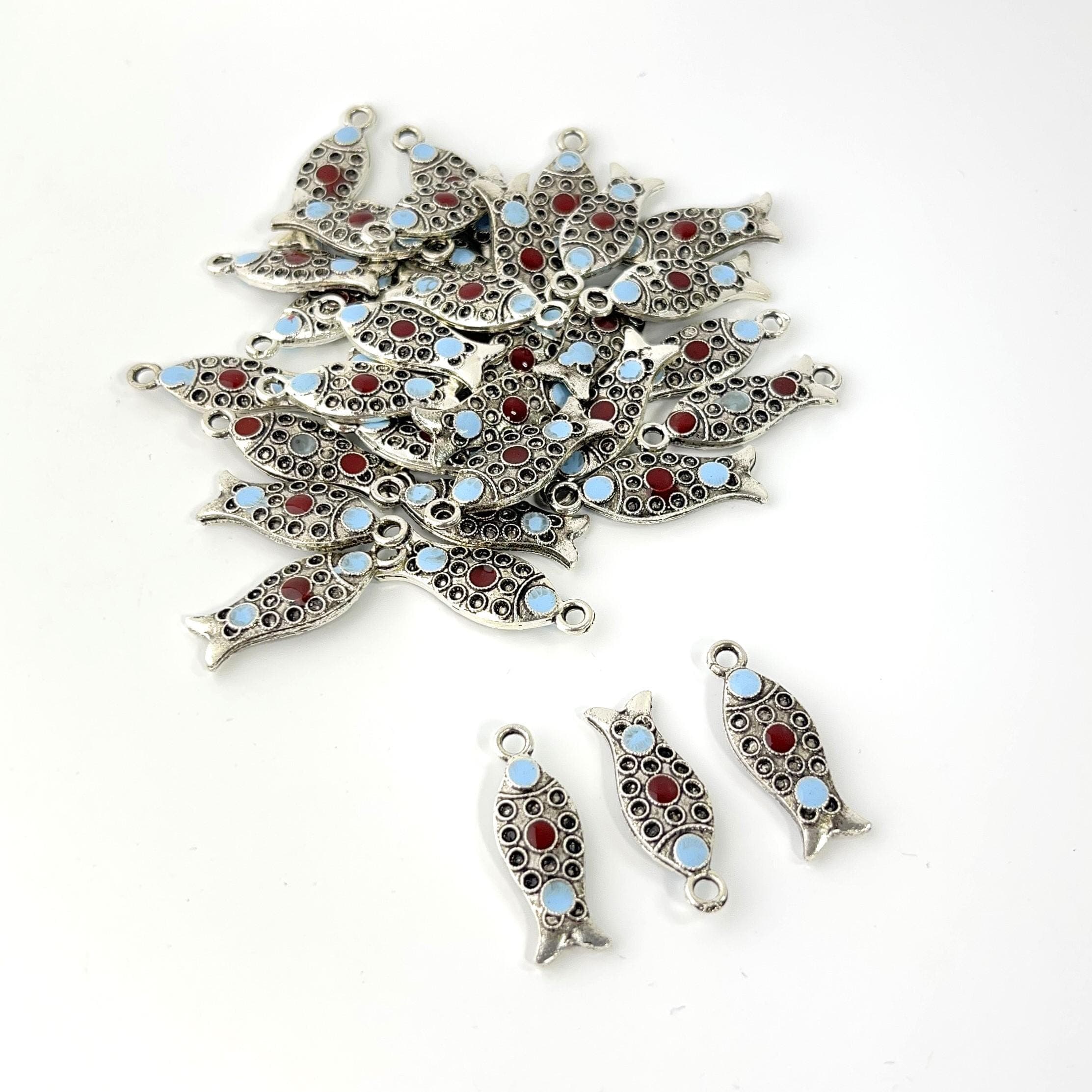 Fish Rosary Tassel Charms: Metal Prayer Beads Accessory (25x9mm) - image 5