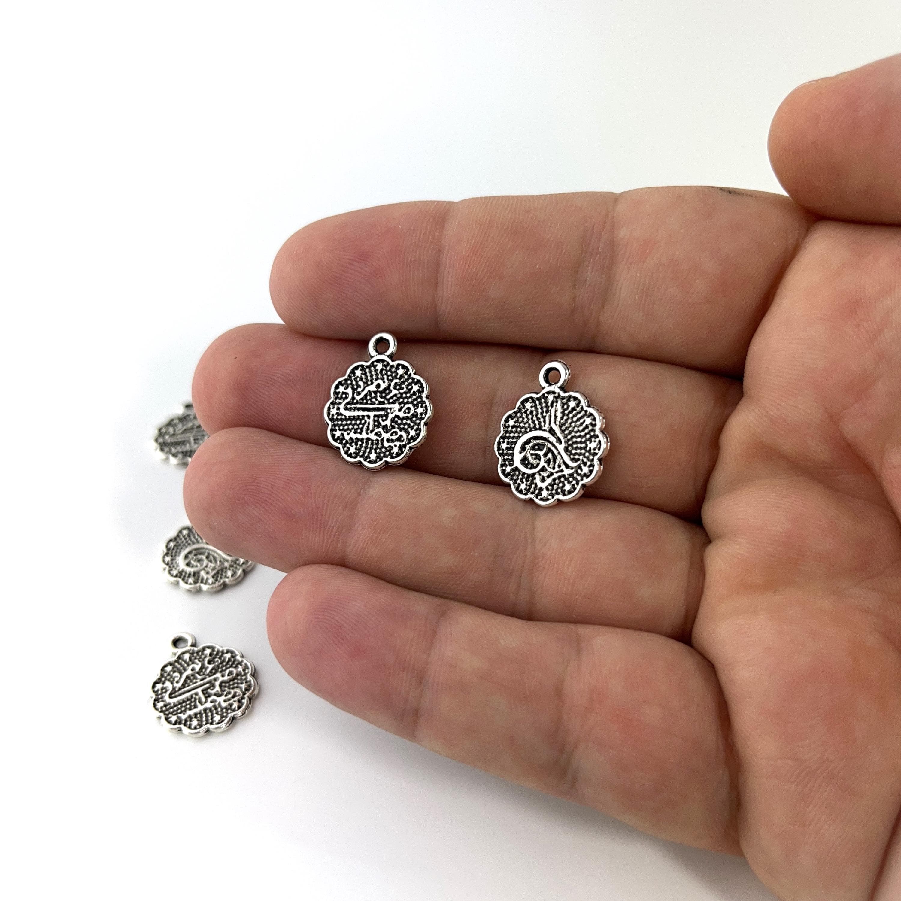 Ottoman Tugra Rosary Tassel: Metal Prayer Beads Accessory (15x18 MM) - image 4