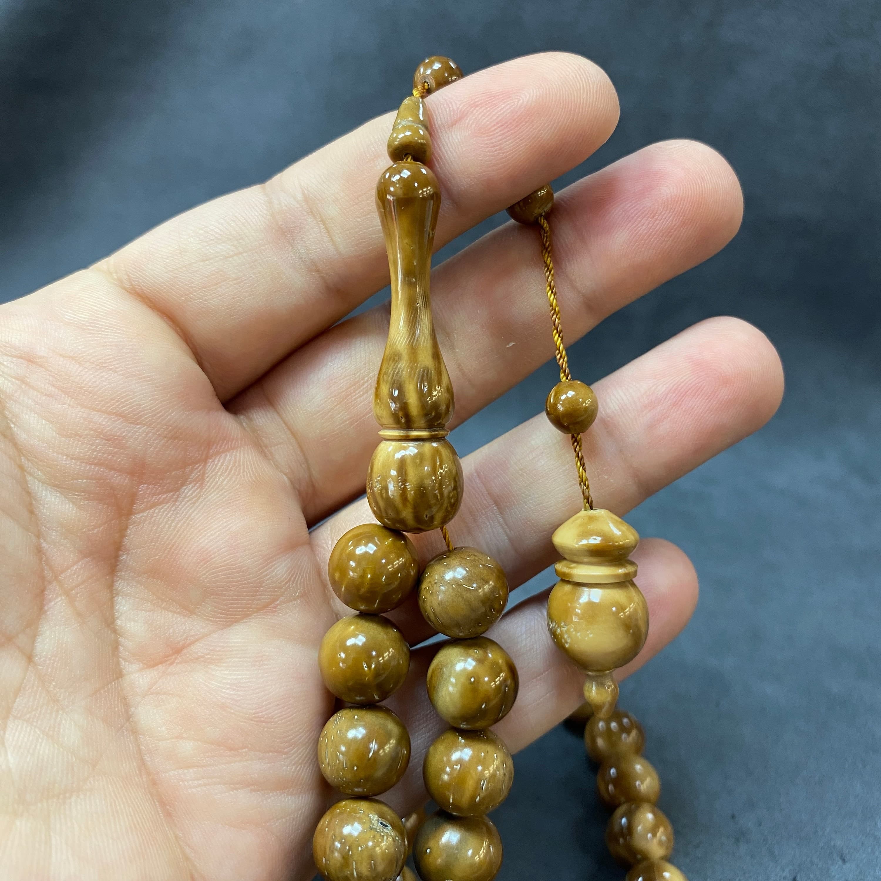 Natural Kuka Muslim Worry Beads, Islamic Rosary, Eid Gift - image 5