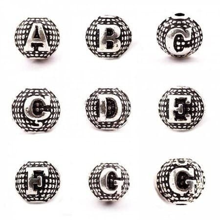 8mm Metal Letter Beads, Rosary Accessory - image 3