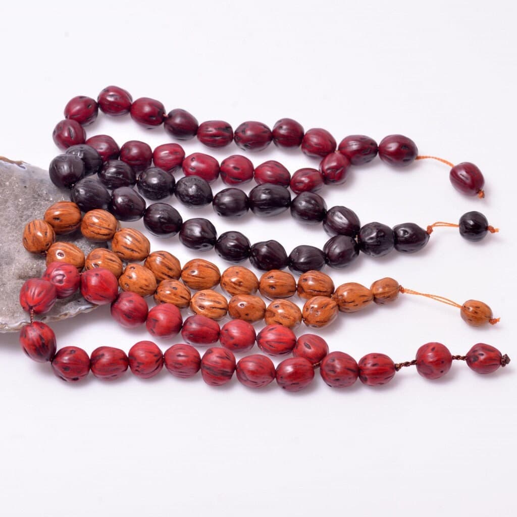 17 Beads Juniper Seed Islamic Prayer Beads, Muslim Misbaha Rosary, Komboloi