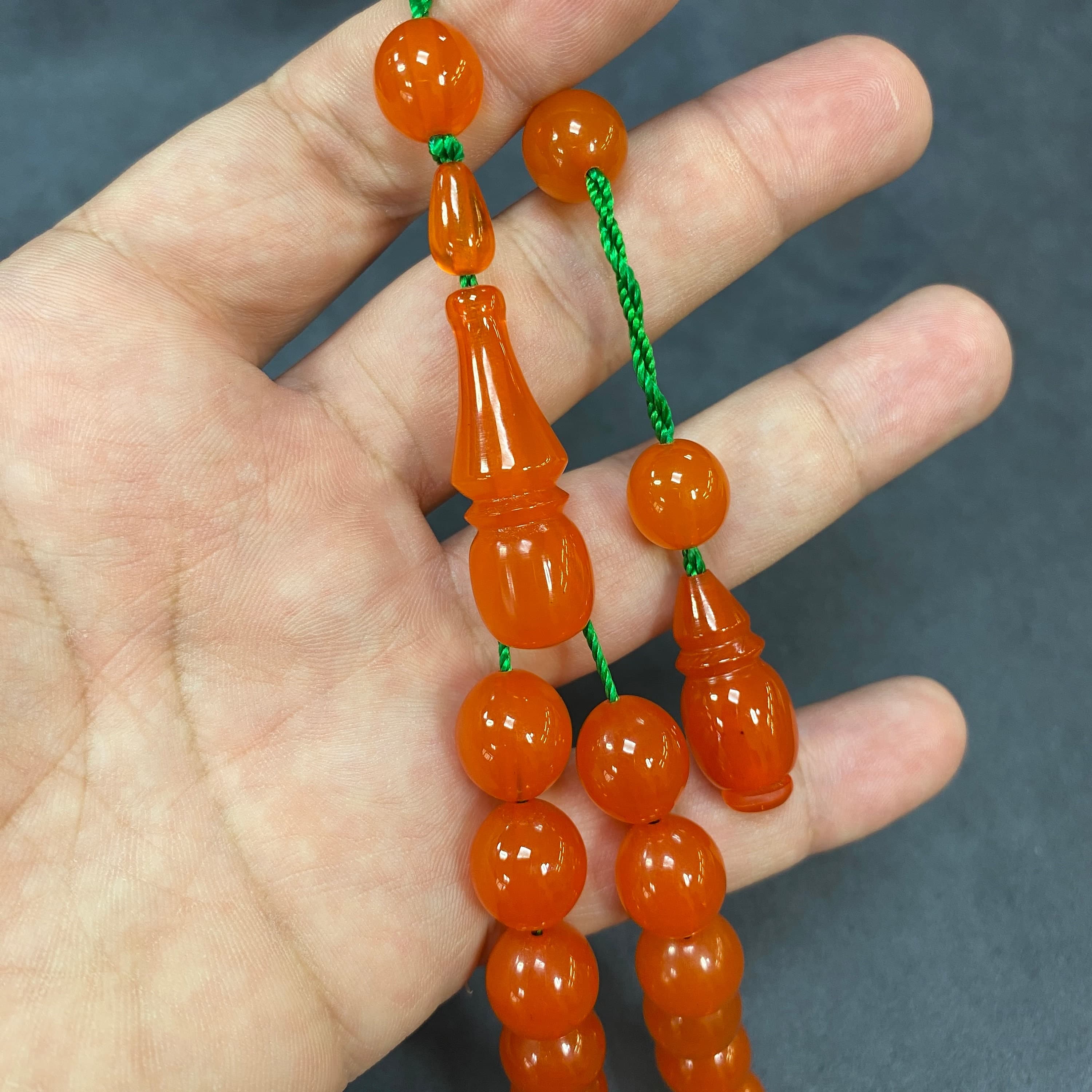 Ottoman Bakelite Rosary, 33 Beads, Muslim Prayer Beads - image 3
