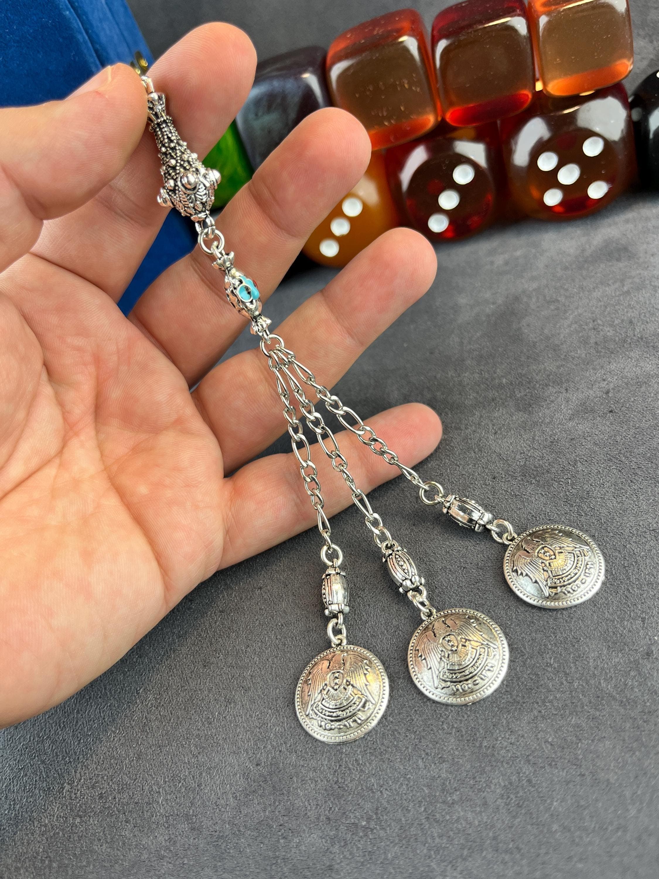 Tasbih Tassel Craft Kit, Metal Rosary DIY Supplies