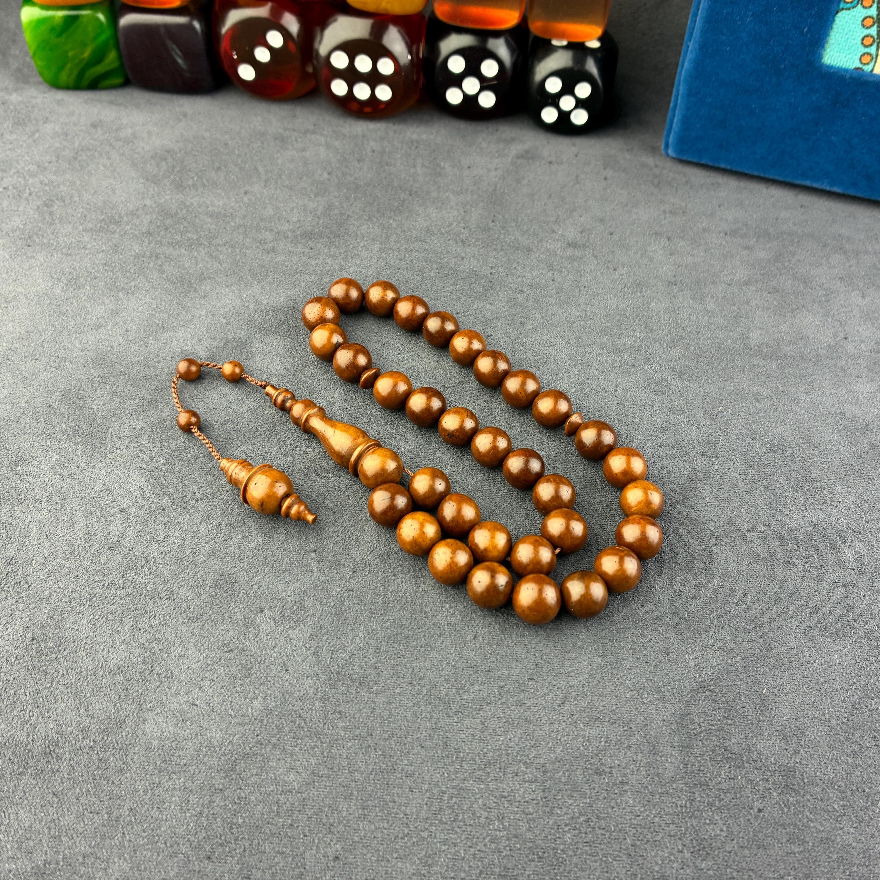 10mm Natural Tree Kuka Prayer Beads, Sufi Beads Eid Mubarak Gift, Islamic 33 Beads Rosary, For Muslim Worry Beads, Tasbih, Tasbeeh, Tesbih, - image 5