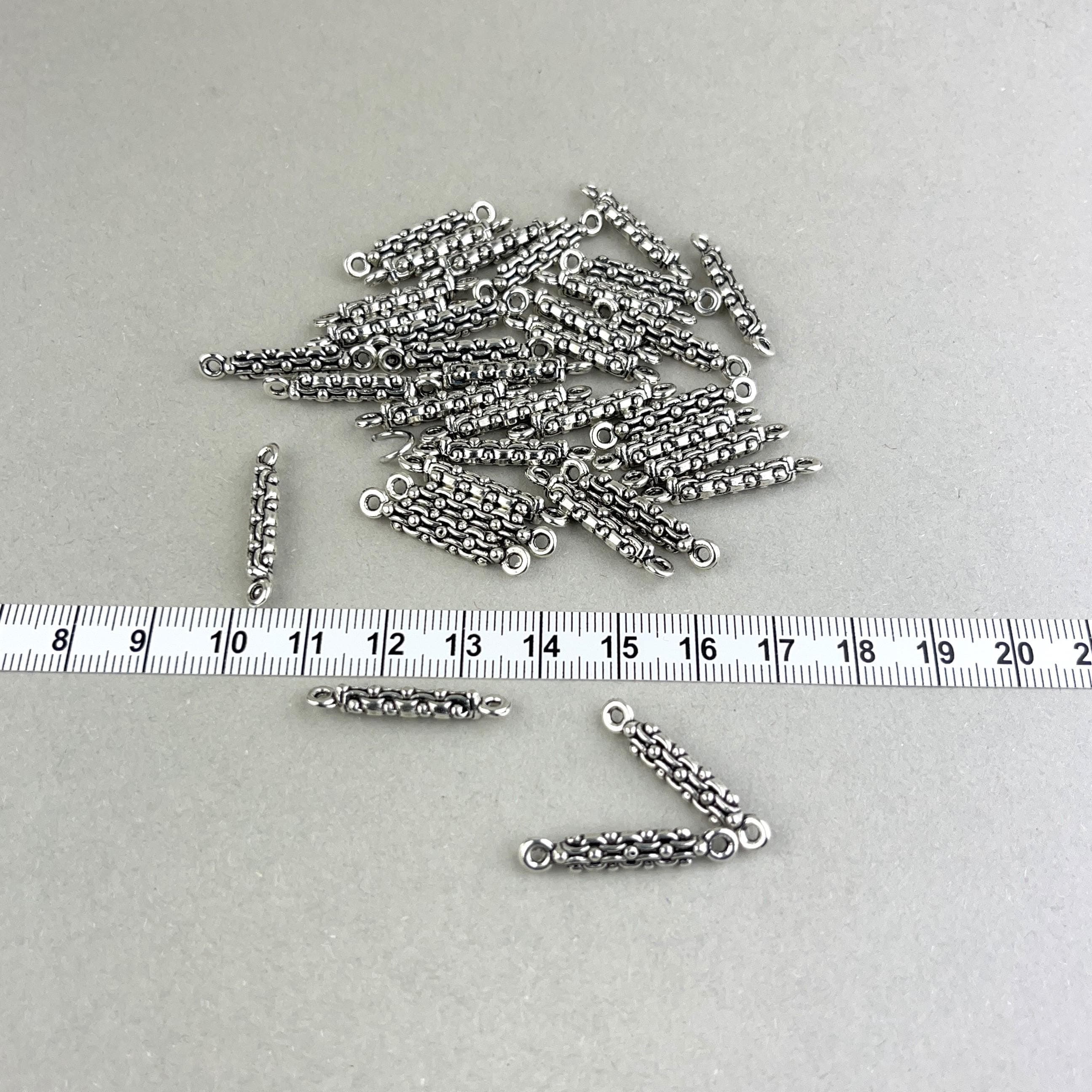 Rosary Tassel Bar Link: Prayer Bead Connector, Jewelry Crafting (25 x 3 MM)