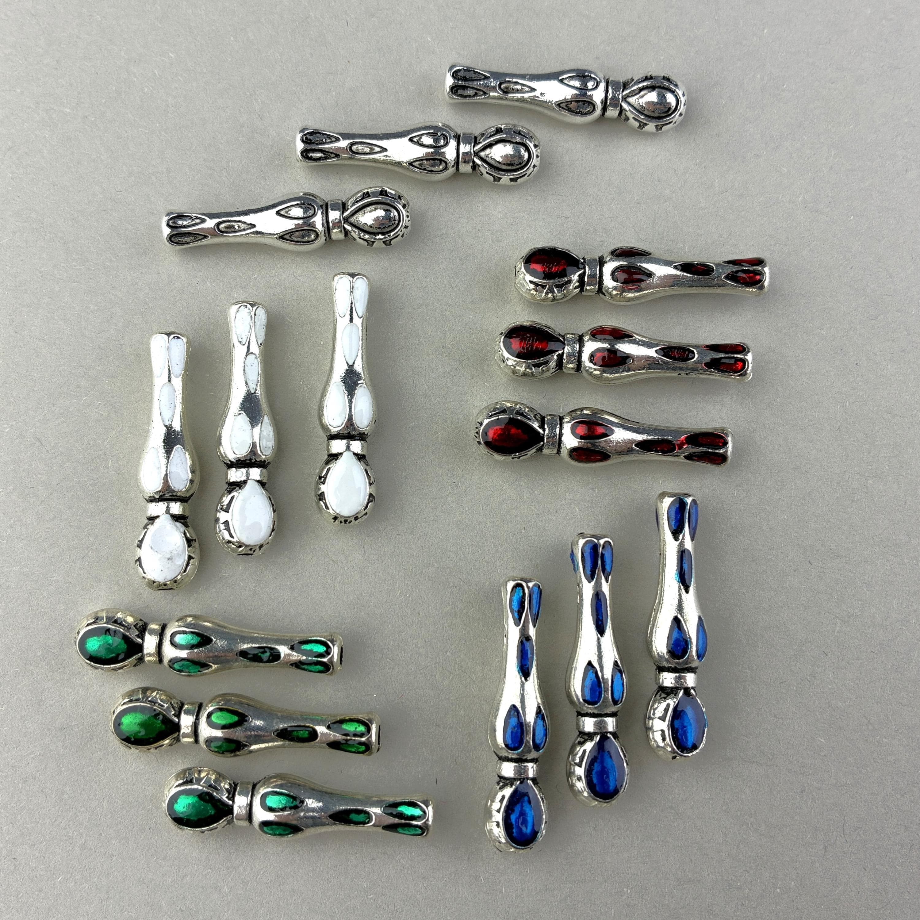 Enameled Metal Tasbih Imam: Prayer Bead Accessory
